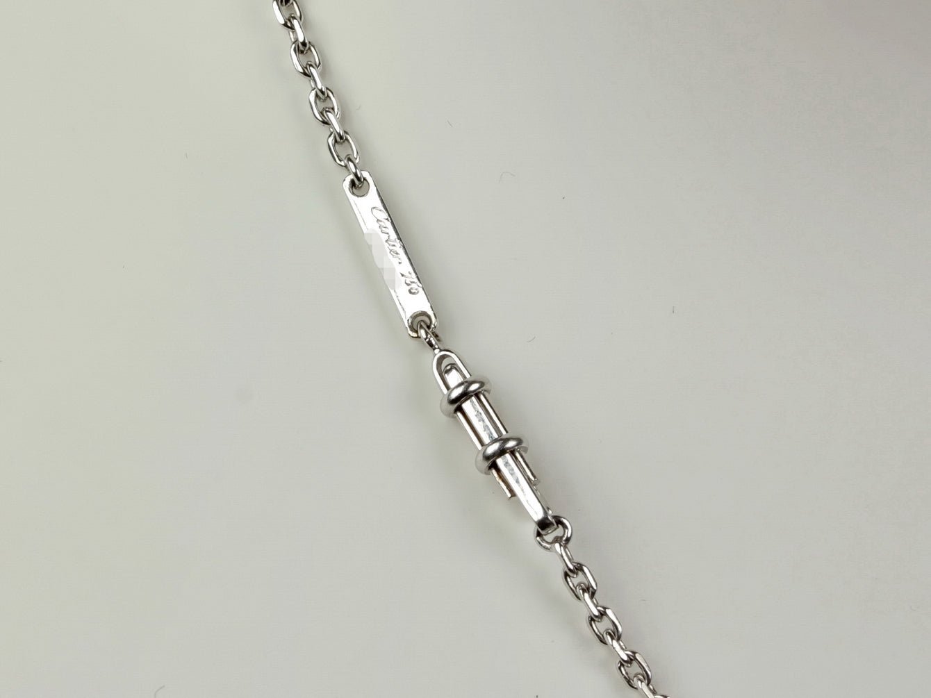 Cartier Collier Necklace, 18kt Weissgold mit 47 Diamanten und Tahiti + Südseeperle - LUXUHRIA