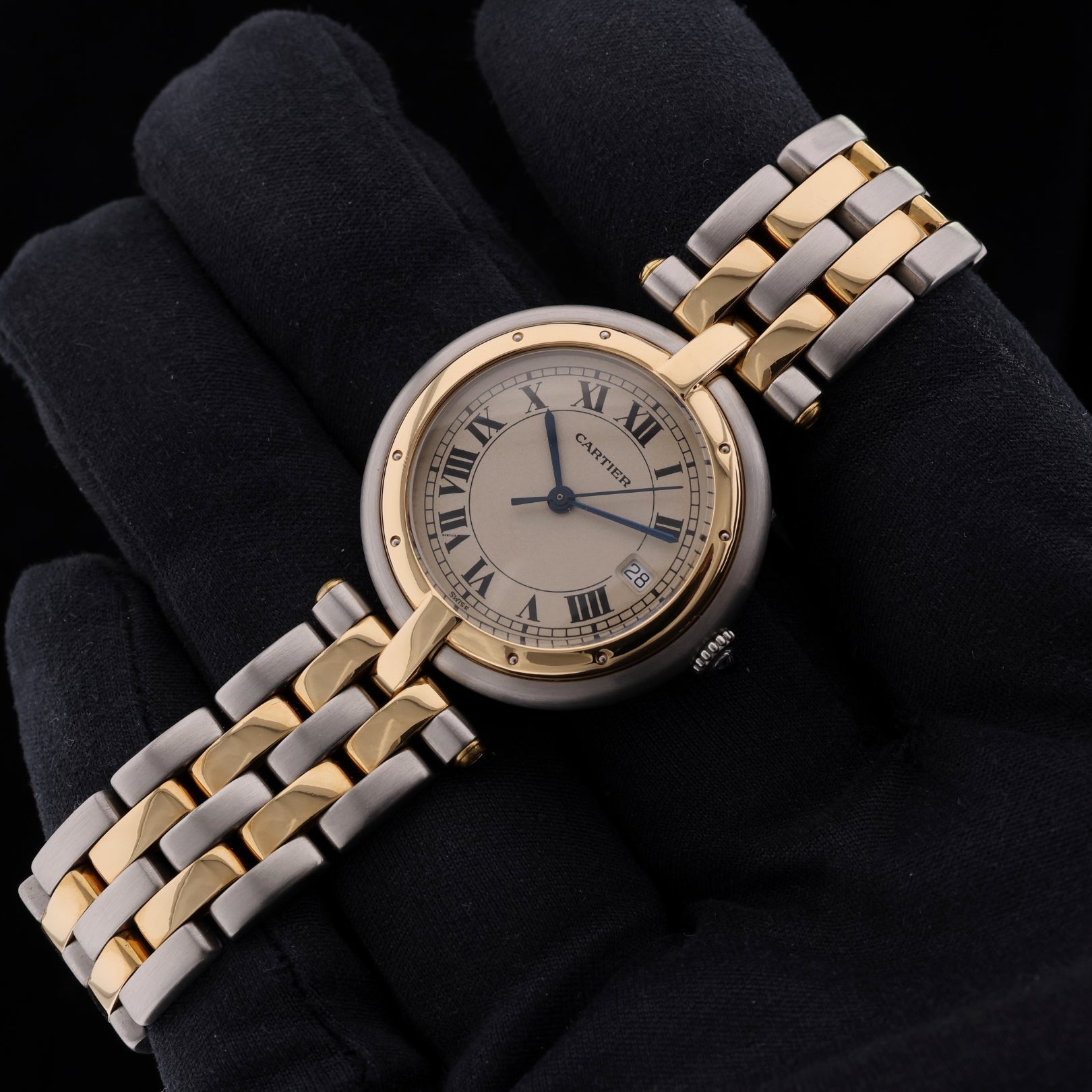 Cartier Cougar Panthere Ronde, Stahl/Gelbgold, Ref. 183964, ohne B+P - LUXUHRIA