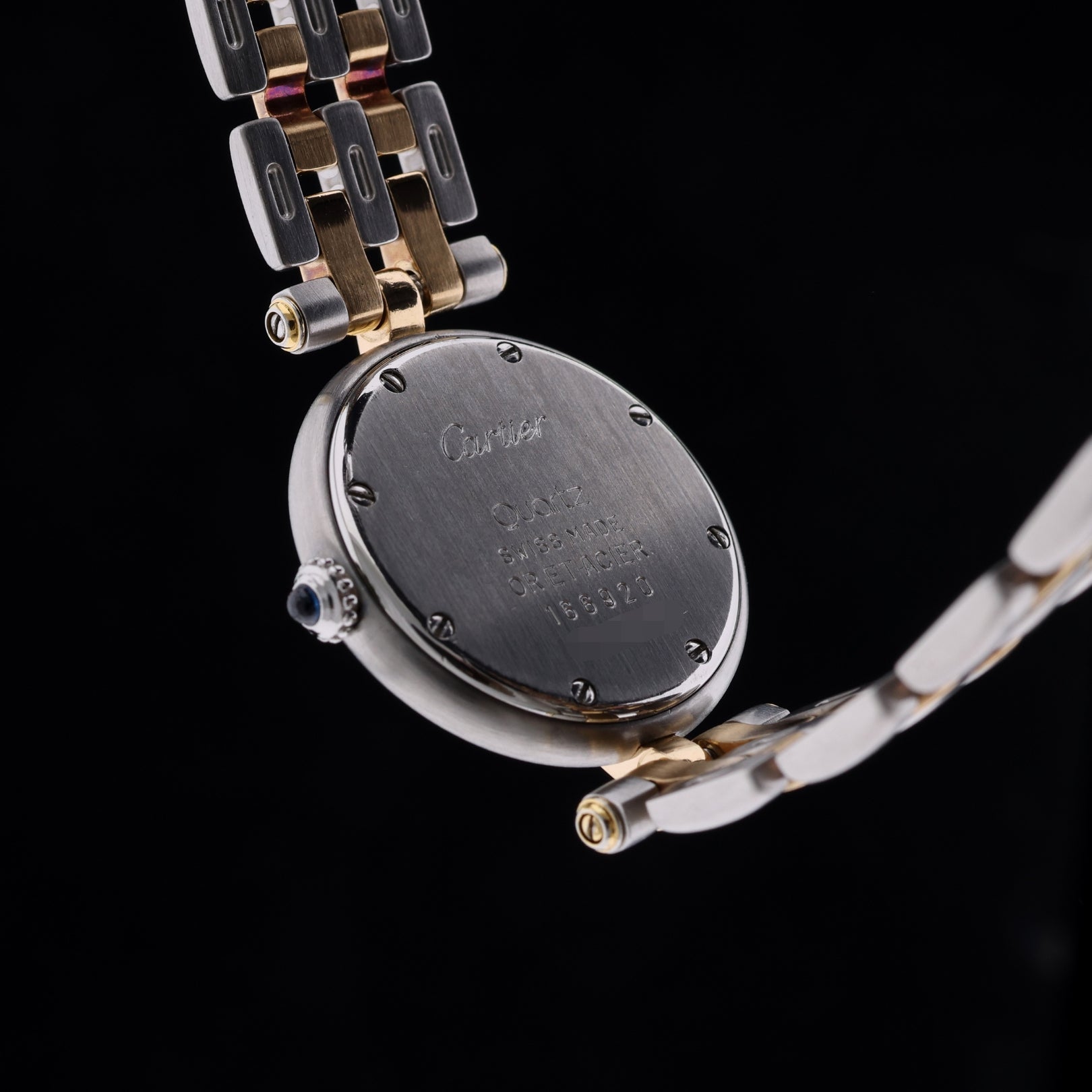 Cartier Panthère Vendome Vintage, 2-Reihig, Stahl/Gelbgold, Ref. 166920, ohne B+P - LUXUHRIA