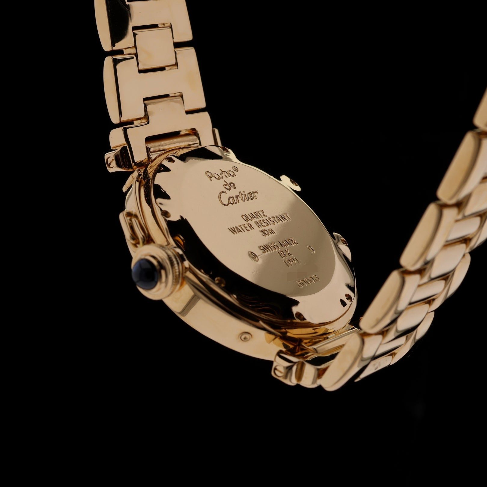 Cartier Pasha Perpetual Calendar, Gelbgold, 38mm, Ref. 30003, 1993, B+P - LUXUHRIA