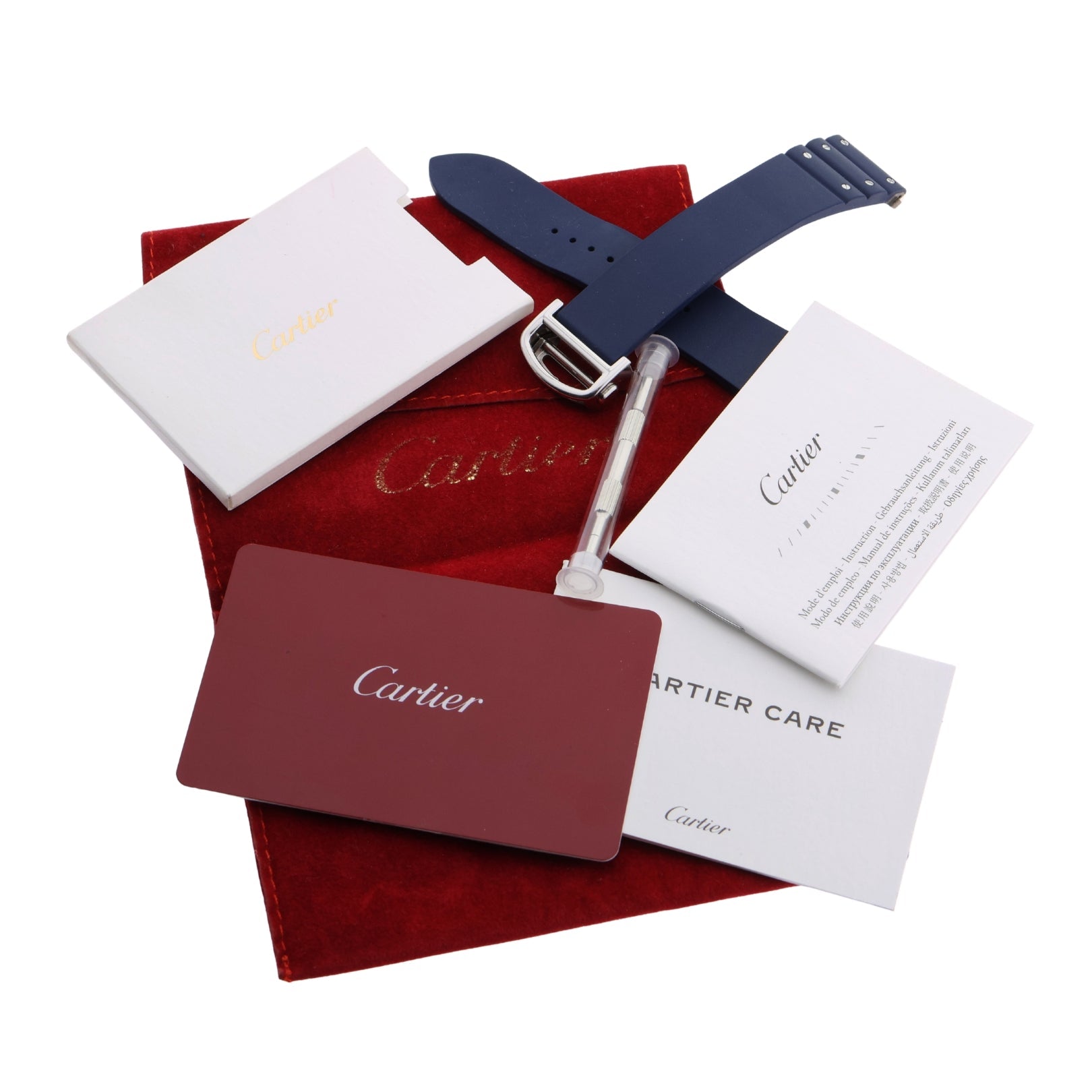 Cartier Santos de Cartier Large, Blau, Edelstahl, 47.5x39.8mm, Ref. WSSA0048, 2022, B+P - LUXUHRIA