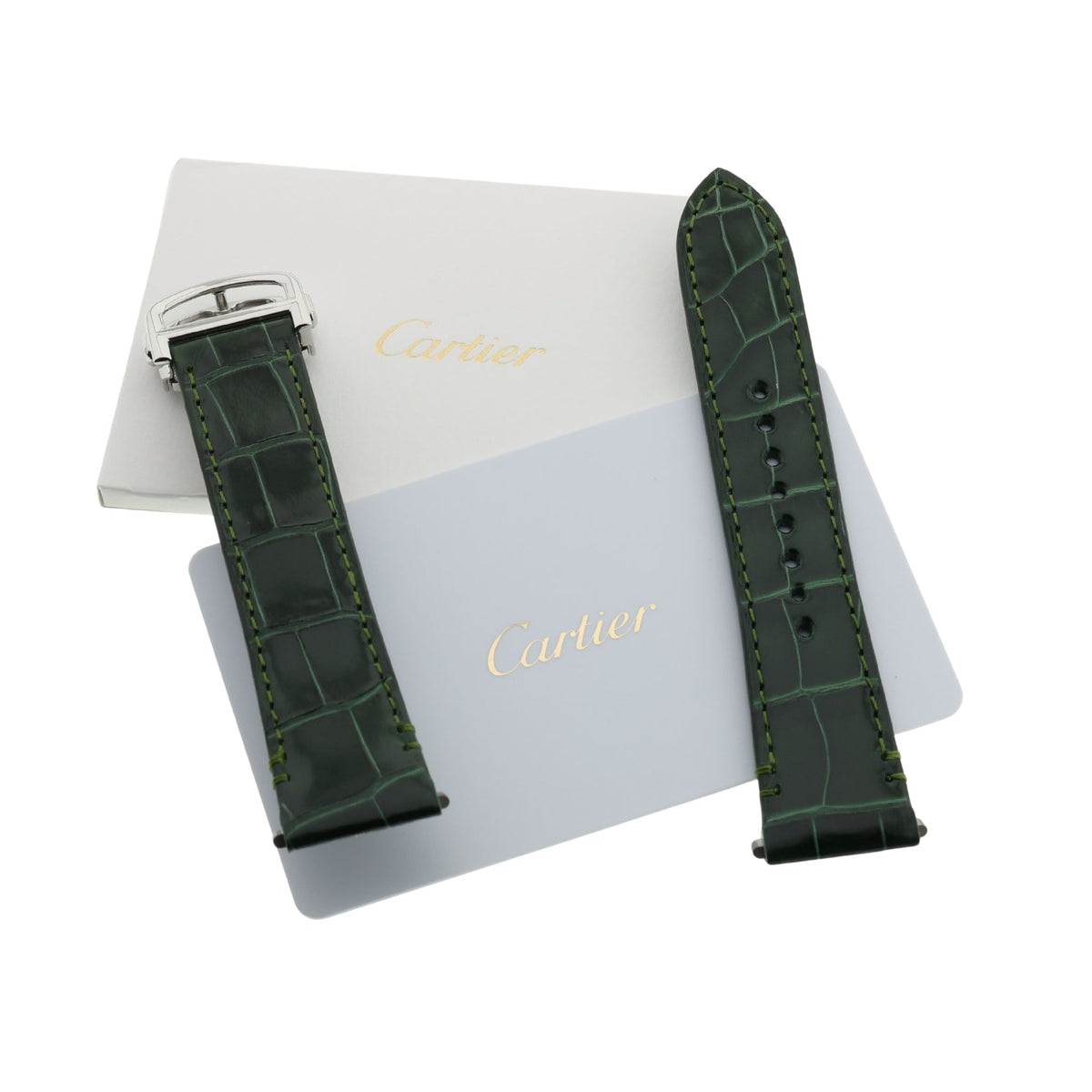 Cartier Santos, Medium, Green Dial, 35,1 x 41,9 mm, Ref. WSSA0061, 09-2024, B+P - LUXUHRIA