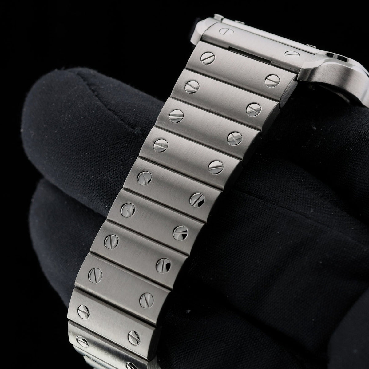 Cartier Santos, Medium, Green Dial, 35,1 x 41,9 mm, Ref. WSSA0061, 09-2024, B+P - LUXUHRIA