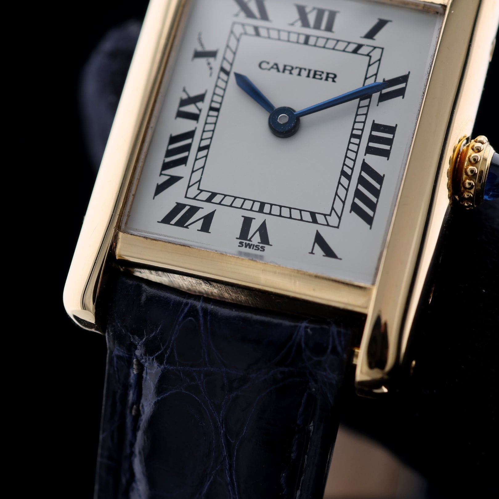 Cartier Tank Louis Cartier, Paris Dial, Gelbgold, Ref. 78087, mit Box - LUXUHRIA