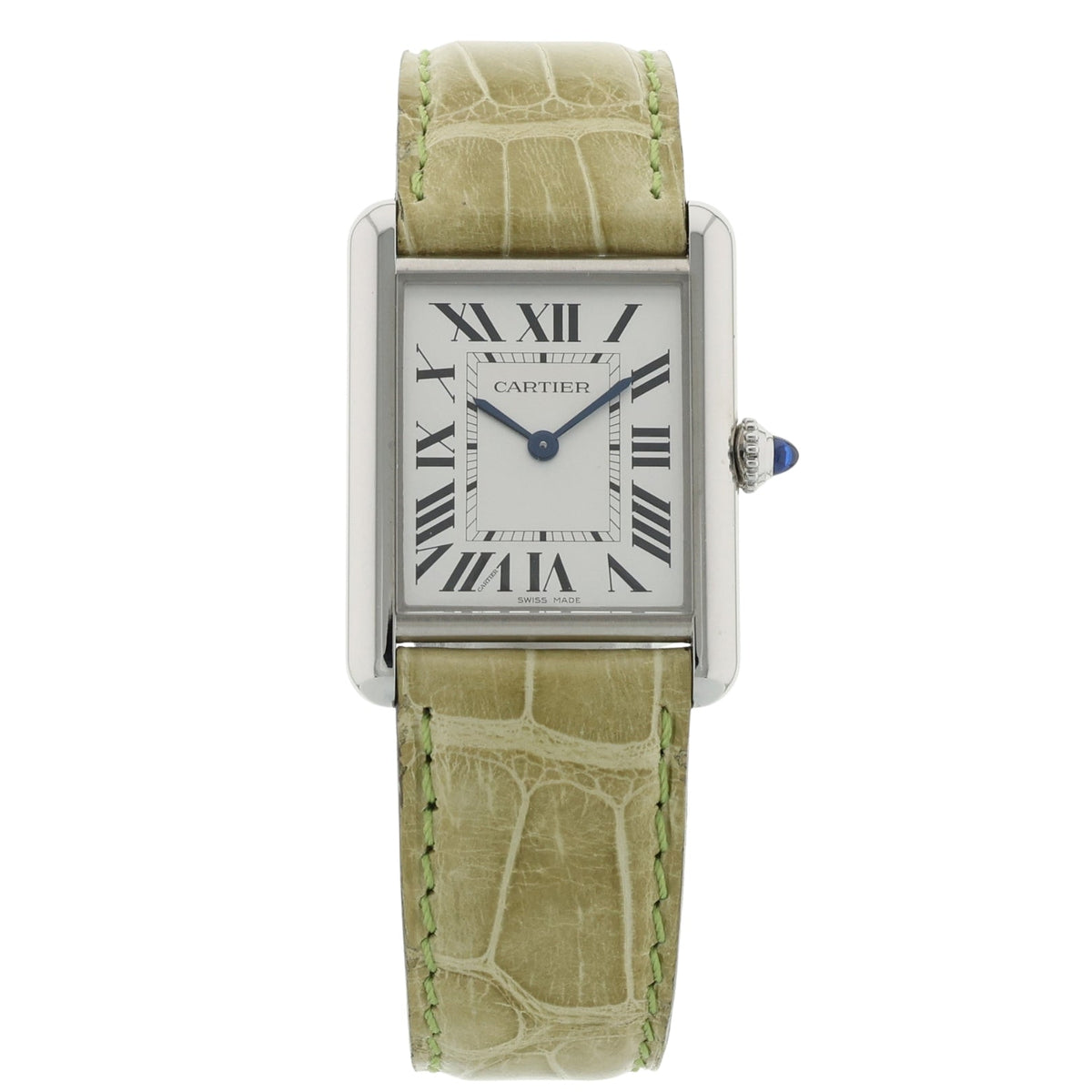 Cartier Tank Must, Solarbeat Large, 33.7x25.5mm, Edelstahl, Ref. WSTA0062, 2022, B+P - LUXUHRIA