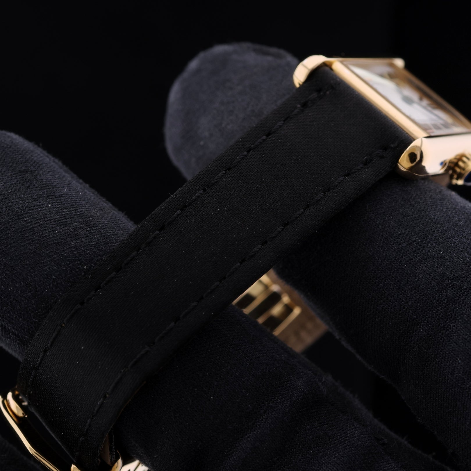Cartier Tank Vermeil, Trinity Dial, Faltschliesse, Quartz, 20x28mm, Ref. 1613, 07-1996, B+P - LUXUHRIA