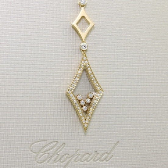 Chopard Anhänger mit Kette, Happy Diamonds in Gelbgold mit 79 Diamanten - LUXUHRIA