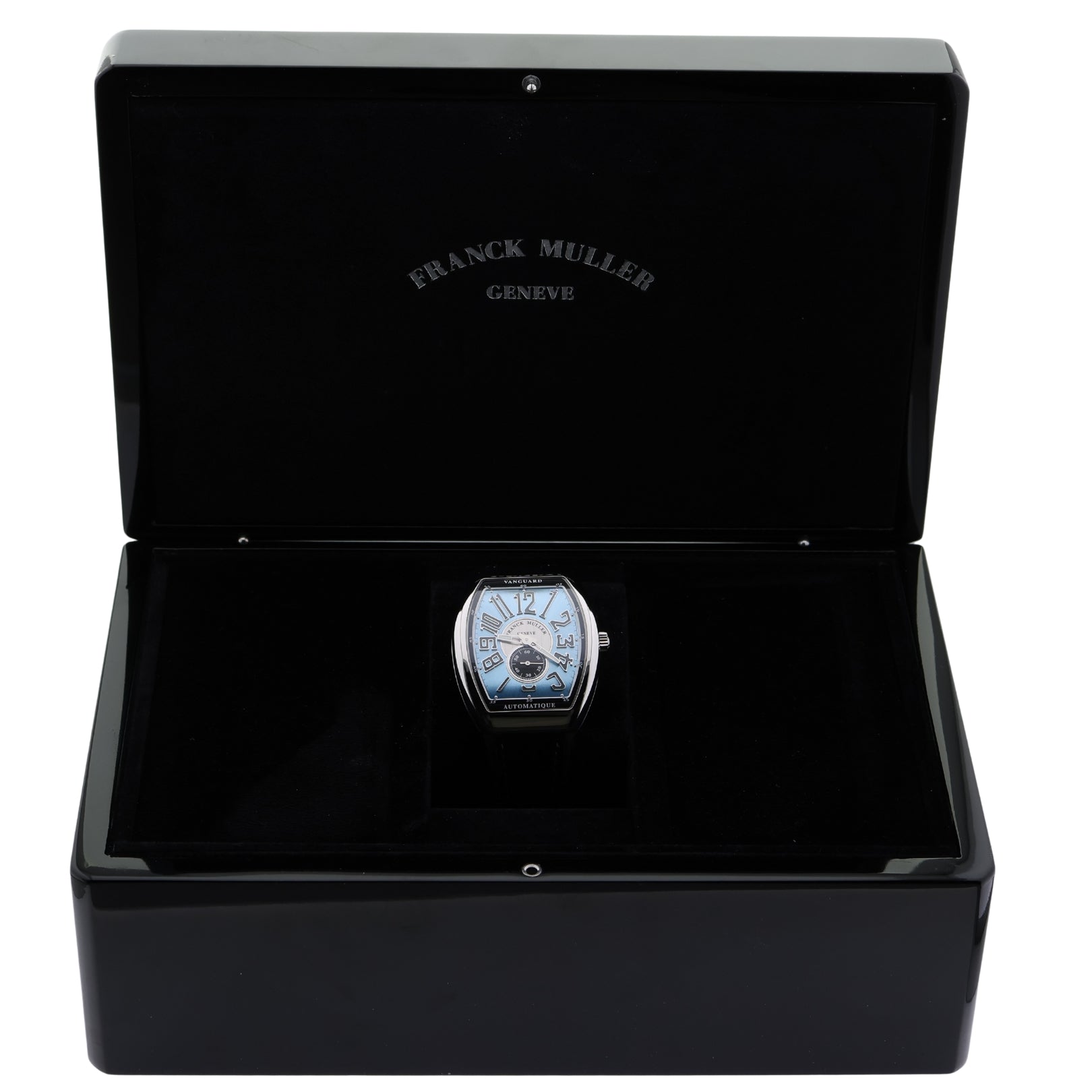 Franck Muller Vanguard, Edelstahl, Ice Blue, Ref. 01T 41V SS6AT AC F0V, 2024 B+P - LUXUHRIA