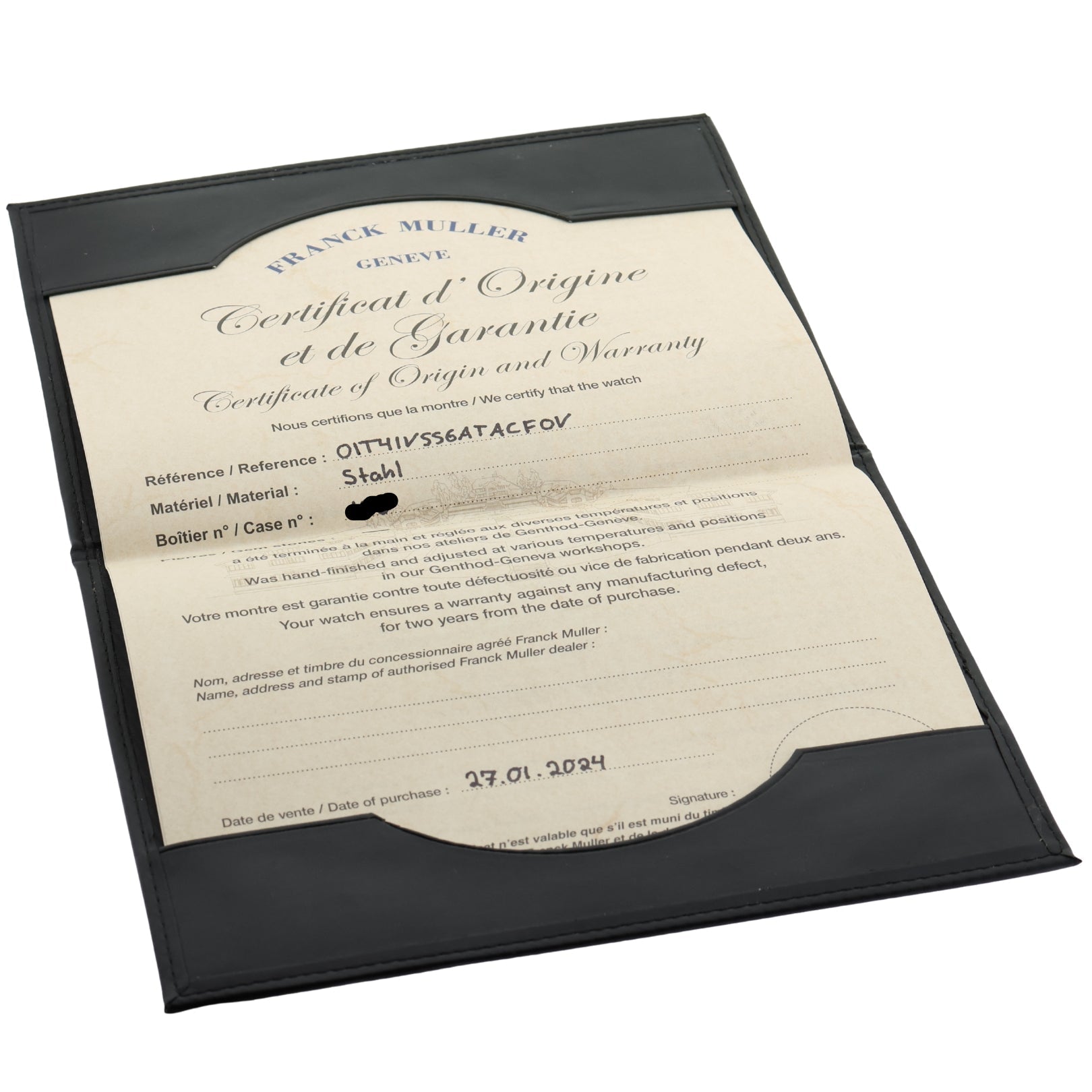 Franck Muller Vanguard, Edelstahl, Ice Blue, Ref. 01T 41V SS6AT AC F0V, 2024 B+P - LUXUHRIA