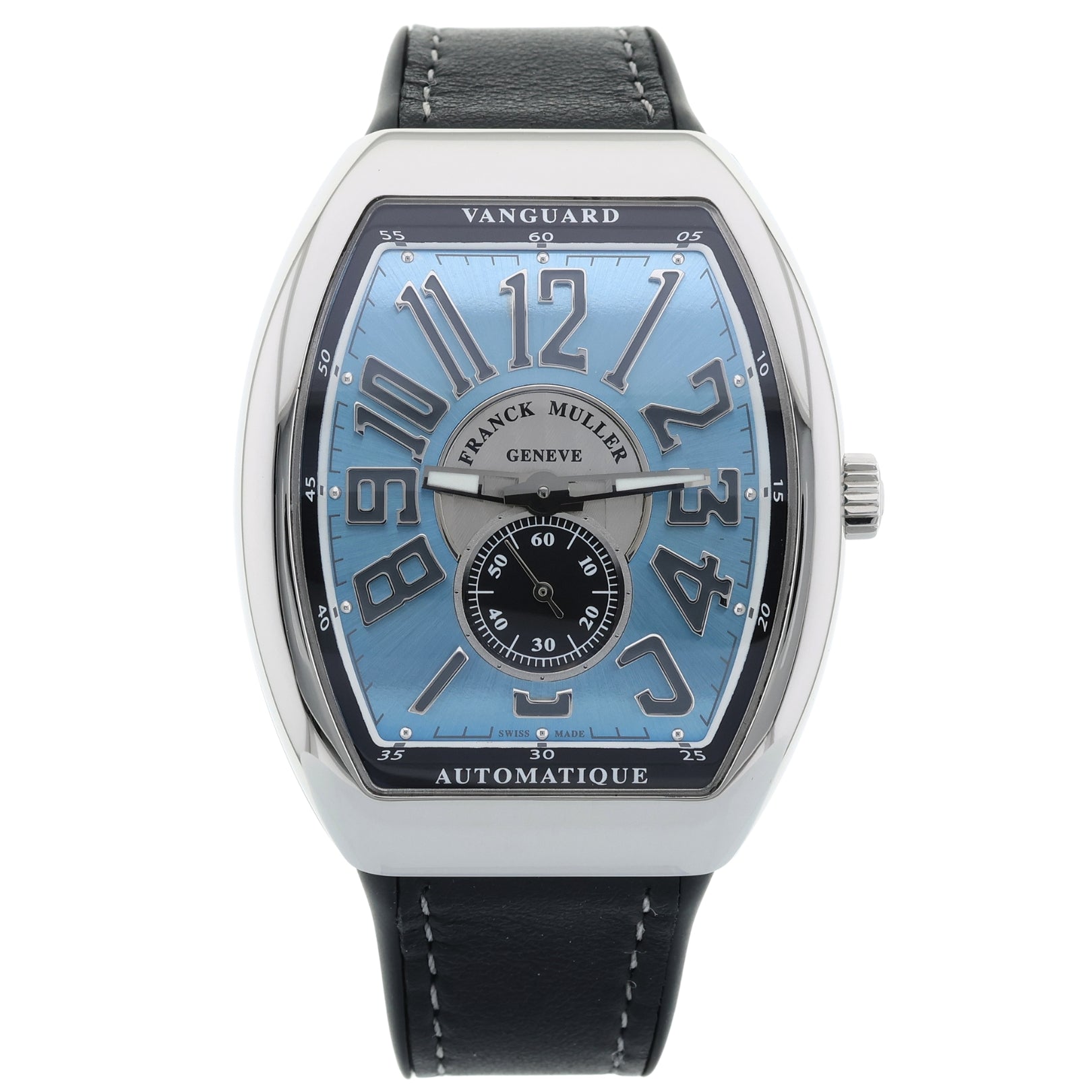 Franck Muller Vanguard, Edelstahl, Ice Blue, Ref. 01T 41V SS6AT AC F0V, 2024 B+P - LUXUHRIA