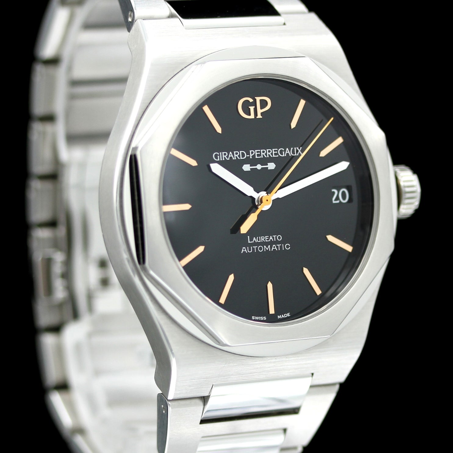 Girard Perregaux Laureato 42 mm, Infinity Limited Edition, ONYX Dial, 1 out of 188, Ref. 81020-11-635-11A, 10-2020\DE, B+P - LUXUHRIA