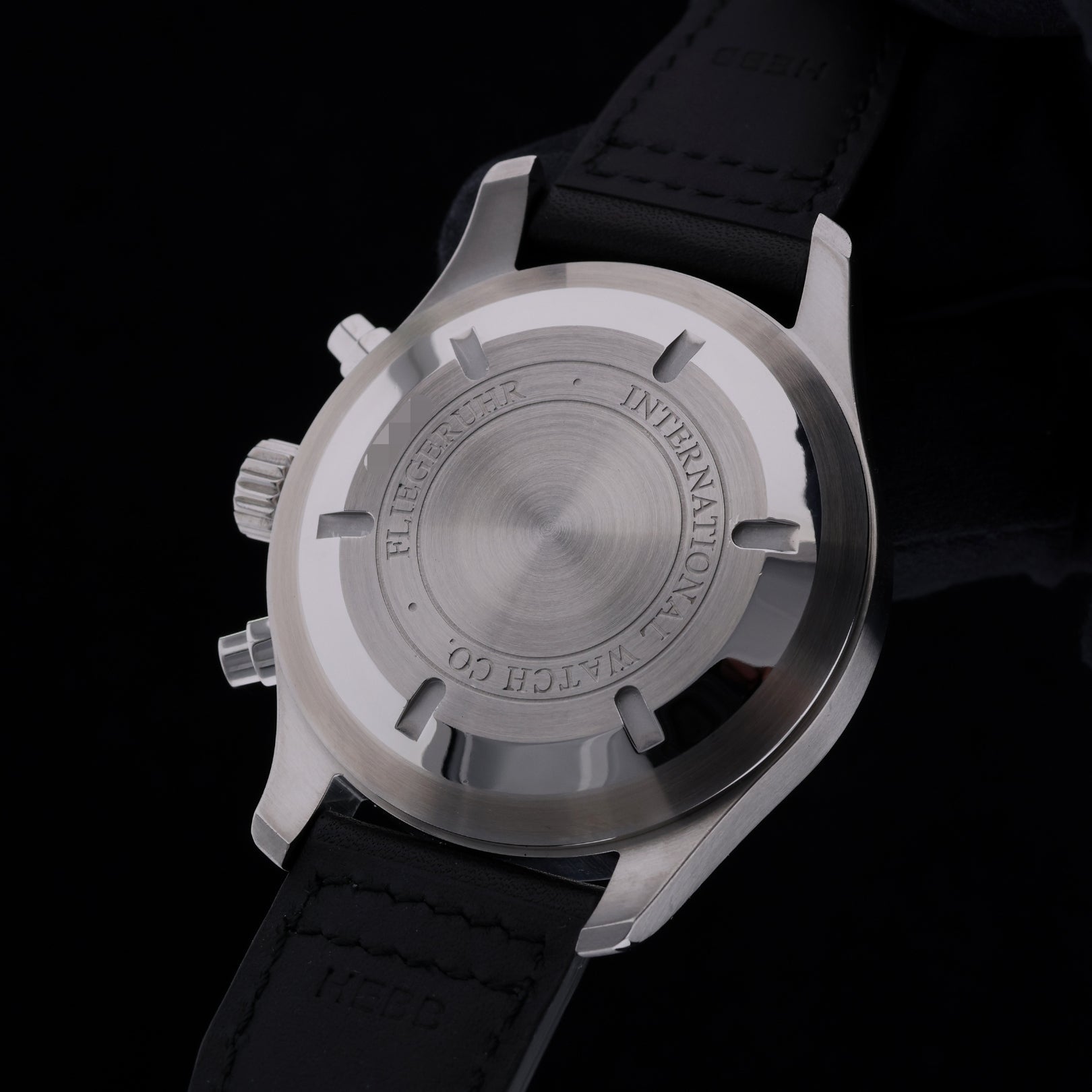 IWC Fliegeruhr Chronograph, 43 mm, LC100, Lederarmband, Ref. IW377701, 04-2014, B+P - LUXUHRIA