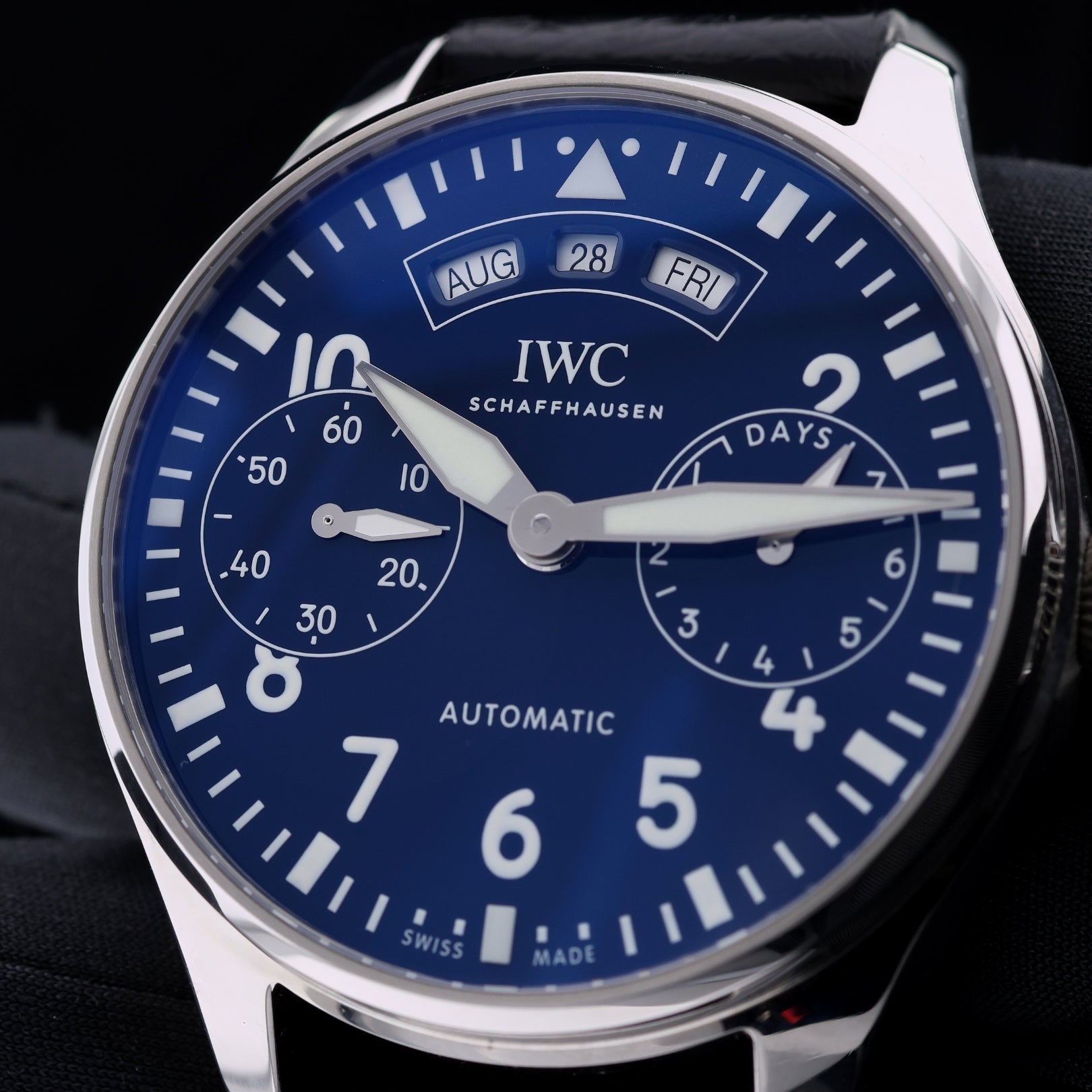 IWC Große Fliegeruhr Pilot’s Watch, 150 Jahre Edition, Jahreskalender, Ref. IW502708, B+P - LUXUHRIA