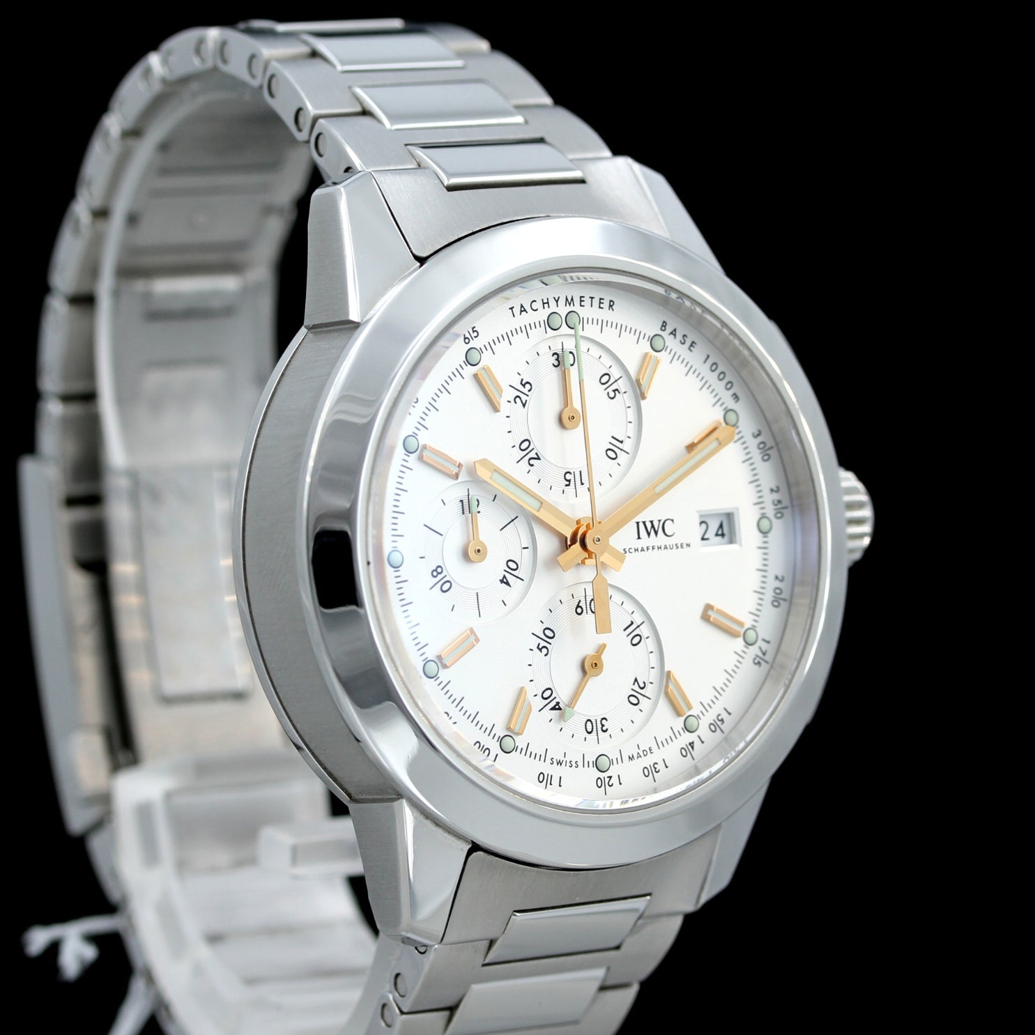 IWC Ingenieur Chronograph 42.3 mm, Silver Dial, Ref. IW380801, B+P - LUXUHRIA