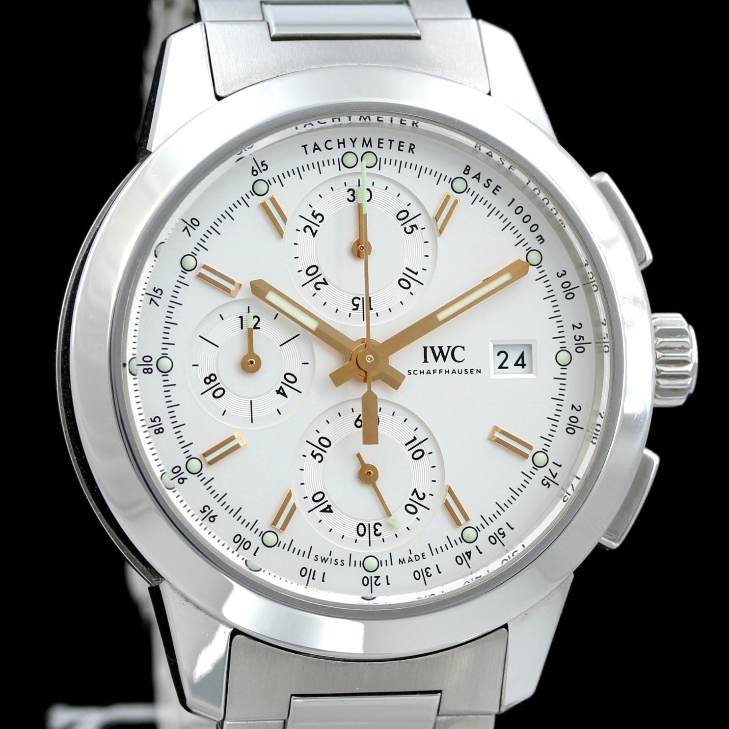 IWC Ingenieur Chronograph 42.3 mm, Silver Dial, Ref. IW380801, B+P - LUXUHRIA