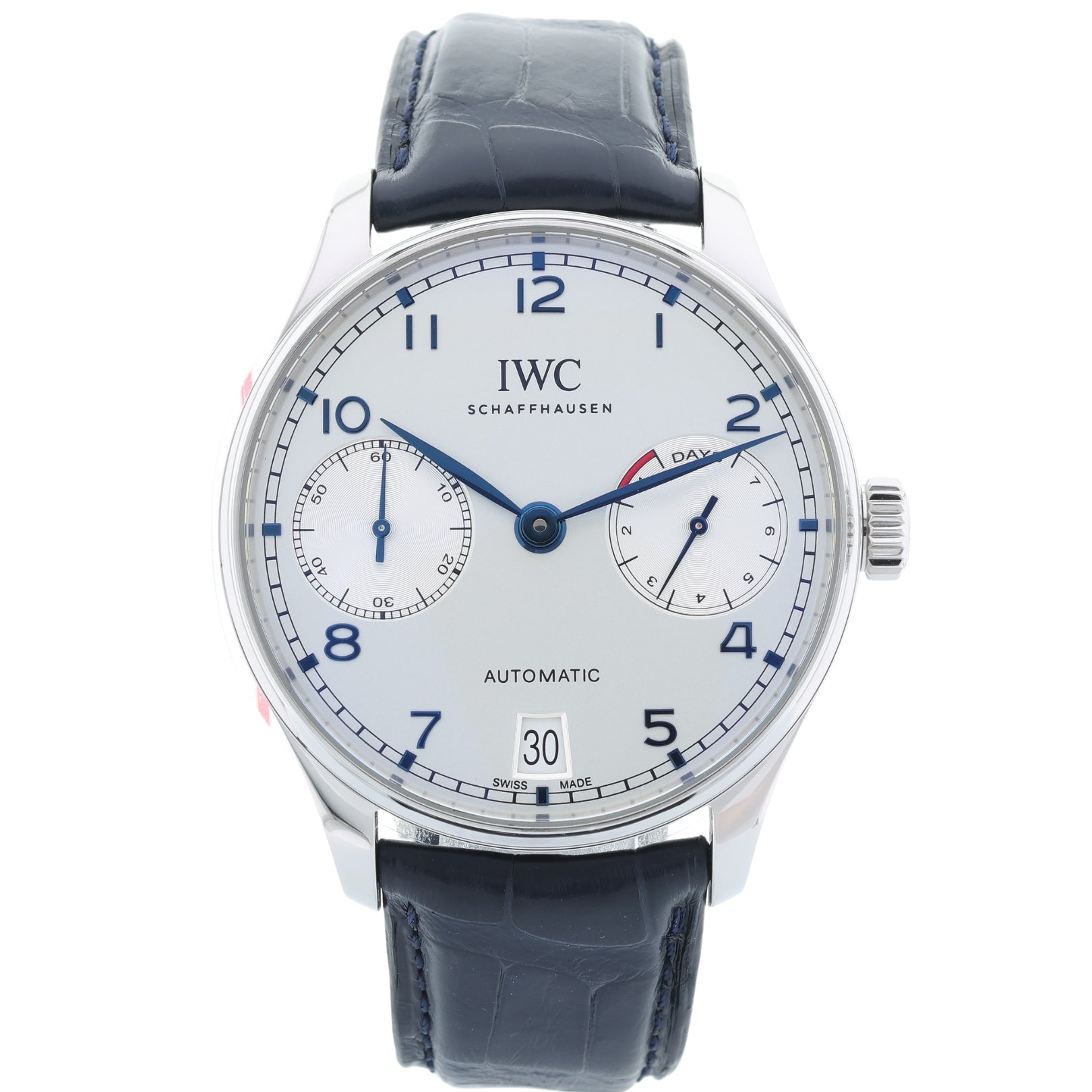 IWC Portugieser 7 Day, Automatik, 42.3mm, White Dial, Ref. IW500705, B+P - LUXUHRIA