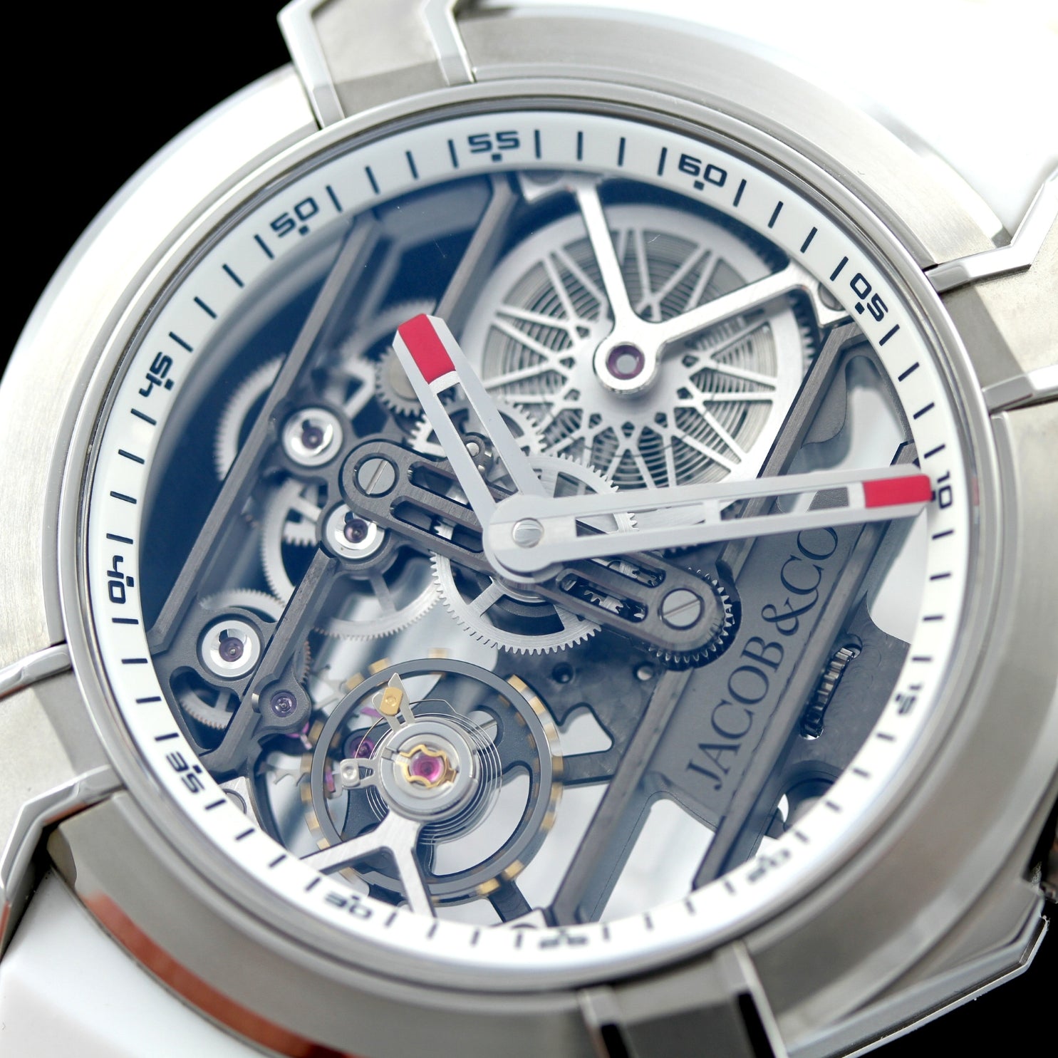 Jacob & Co, Epic X Skelleton Titanium 44 mm, White, Ref. EX110.20.AA.AK.A, 2023, B+P - LUXUHRIA