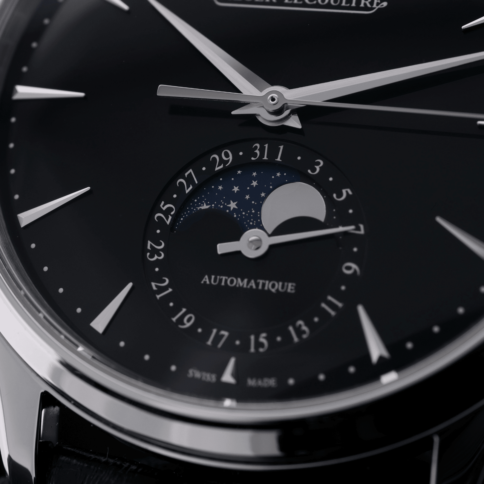 Jaeger-LeCoultre Master Ultra Thin Moon, Black Dial, Edelstahl, Ref. Q1368471, 12-2024, B+P - LUXUHRIA