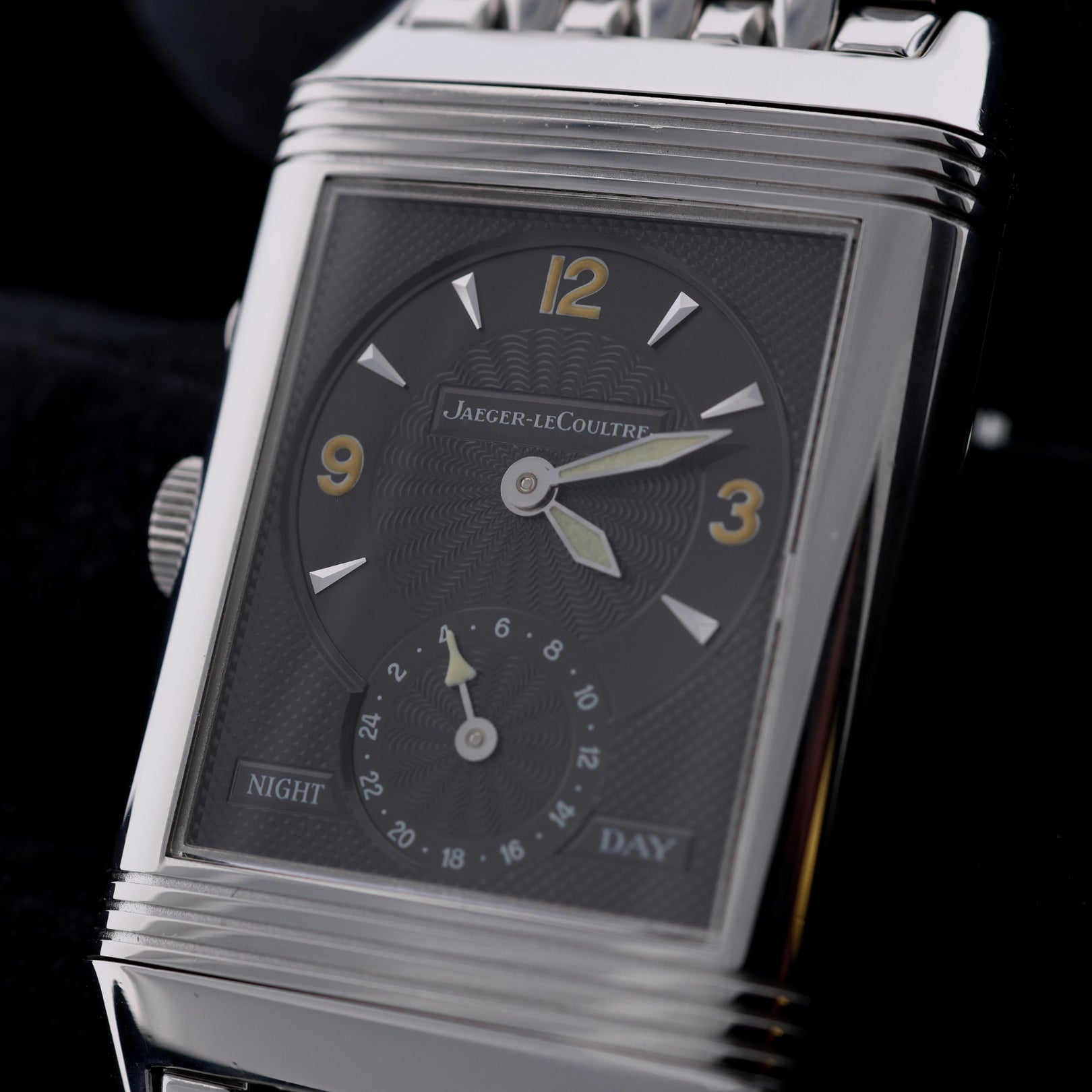 Jaeger - LeCoultre Reverso Duoface, Night & Day, Stahlband, Ref. 270.8.54/270.840.622B, 10 - 2000, B+P - LUXUHRIA