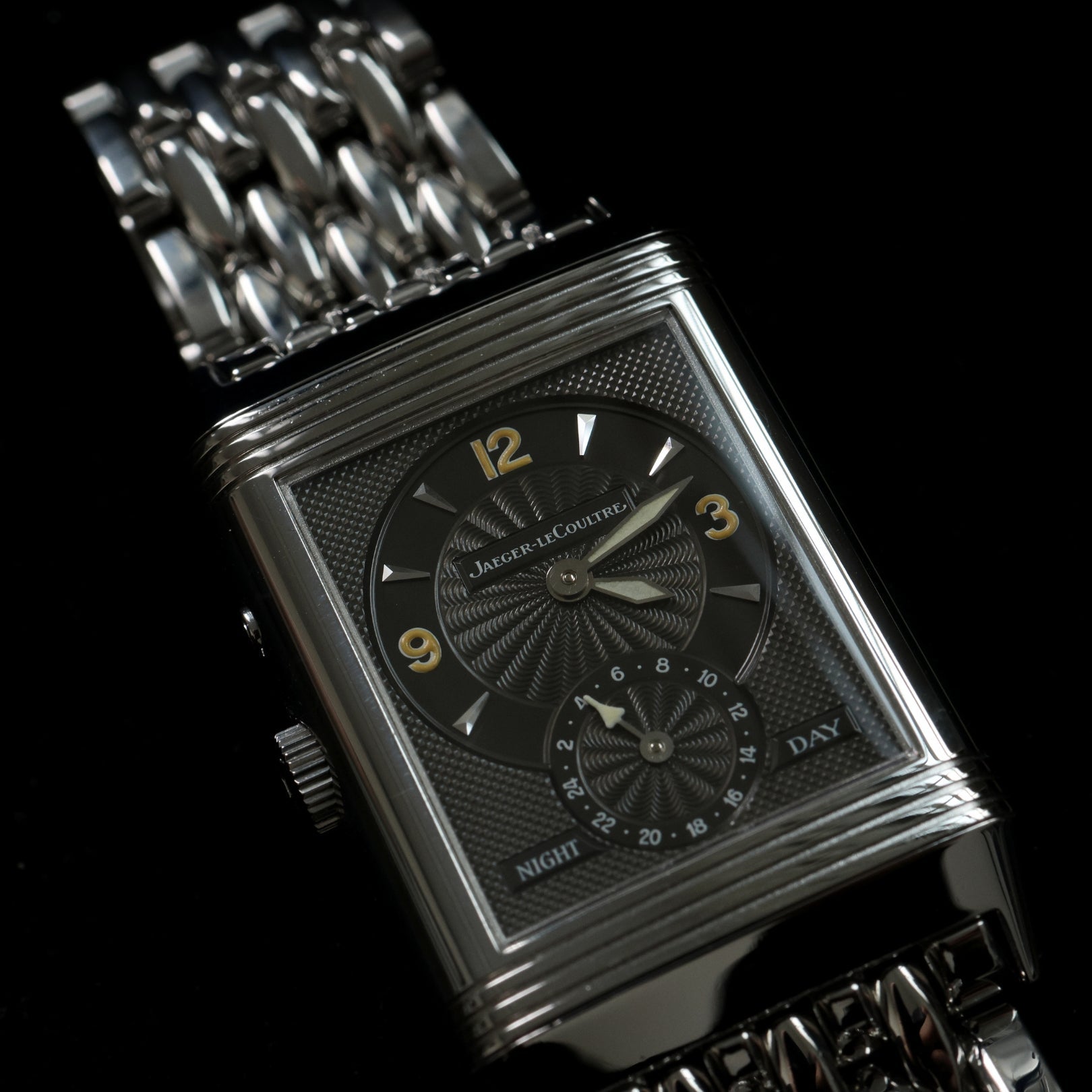 Jaeger - LeCoultre Reverso Duoface, Night & Day, Stahlband, Ref. 270.8.54/270.840.622B, 10 - 2000, B+P - LUXUHRIA
