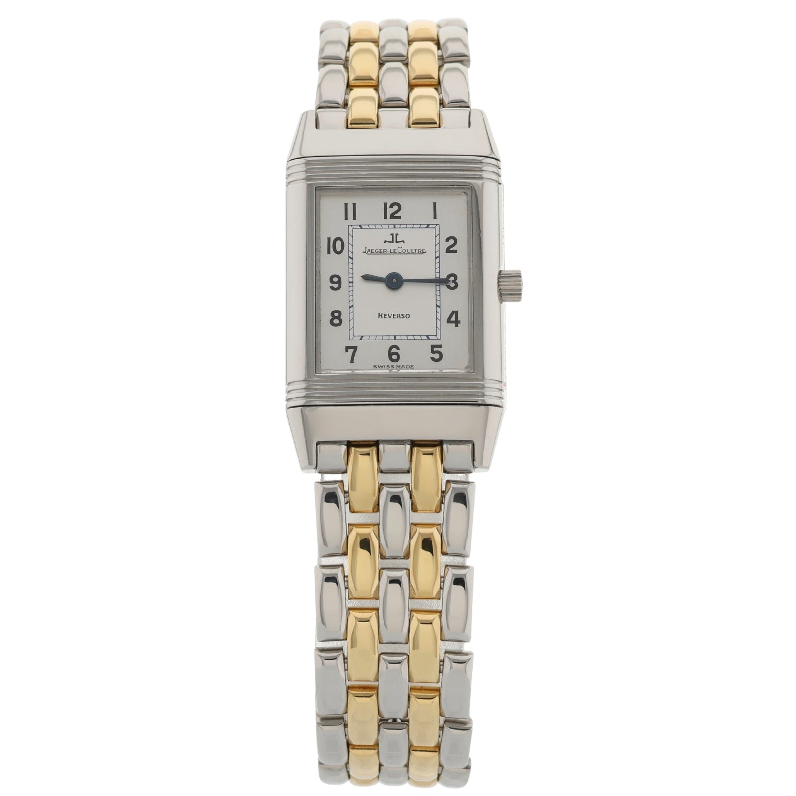 Jaeger - LeCoultre Reverso Lady, Stahl/Gold Armband, Ref. 260.8.08, 12 - 1998, B+P - LUXUHRIA