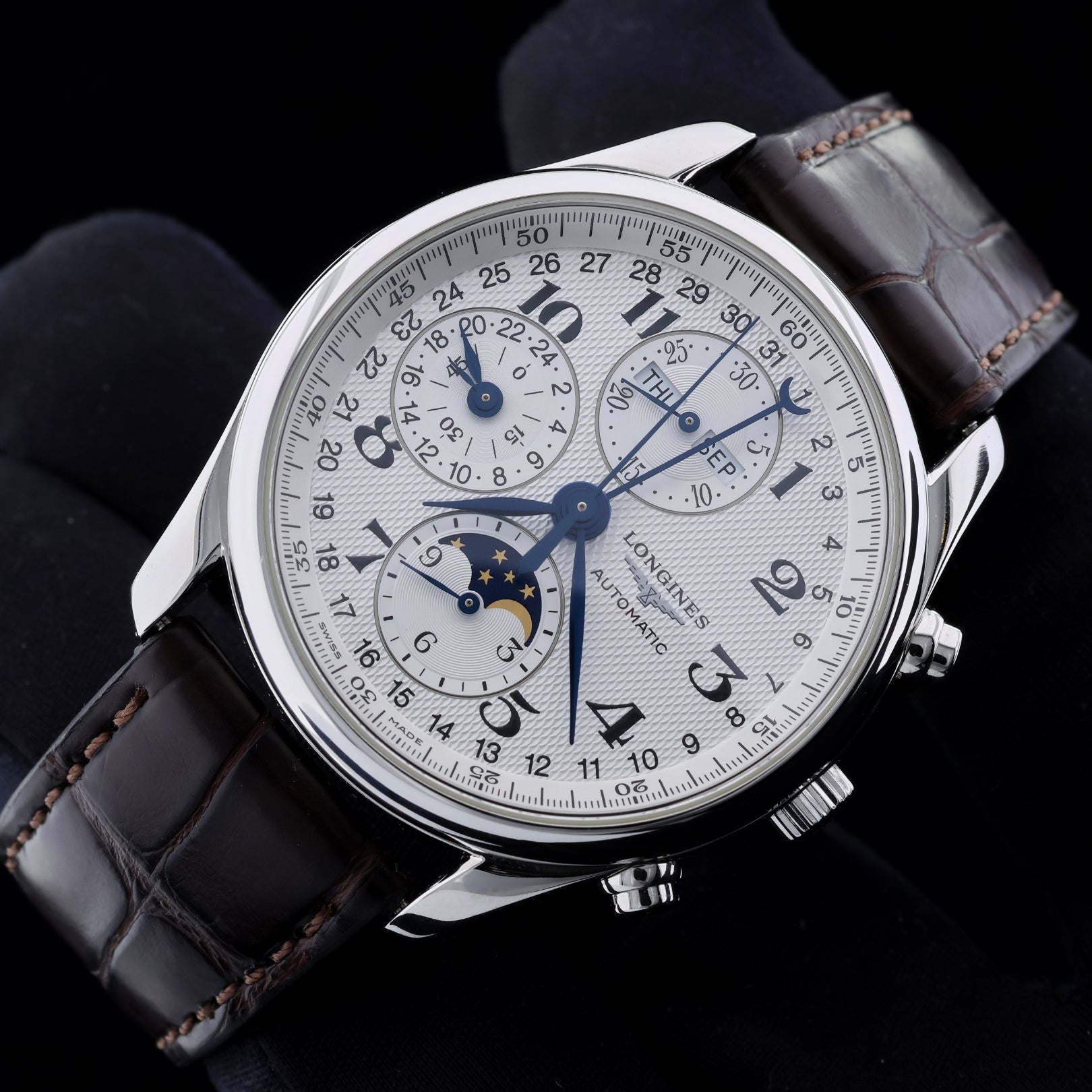 Longines Master Collection 40mm, Chronograph, Mondphase, Ref. L2.673.4.78.5, B+P - LUXUHRIA