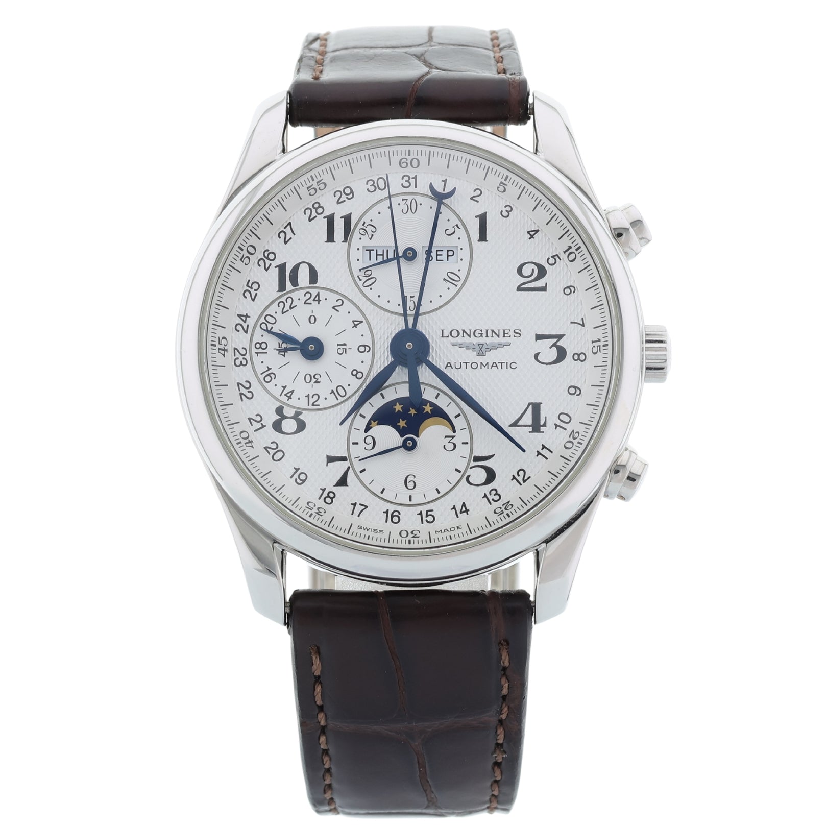 Longines Master Collection 40mm, Chronograph, Mondphase, Ref. L2.673.4.78.5, B+P - LUXUHRIA