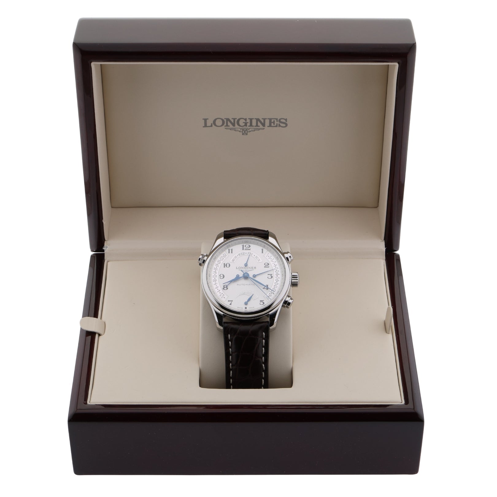 Longines Master Collection 44 Retrograde, Power Reserve, Ref. L2.716.4.78.3, 08-2011, B+P - LUXUHRIA