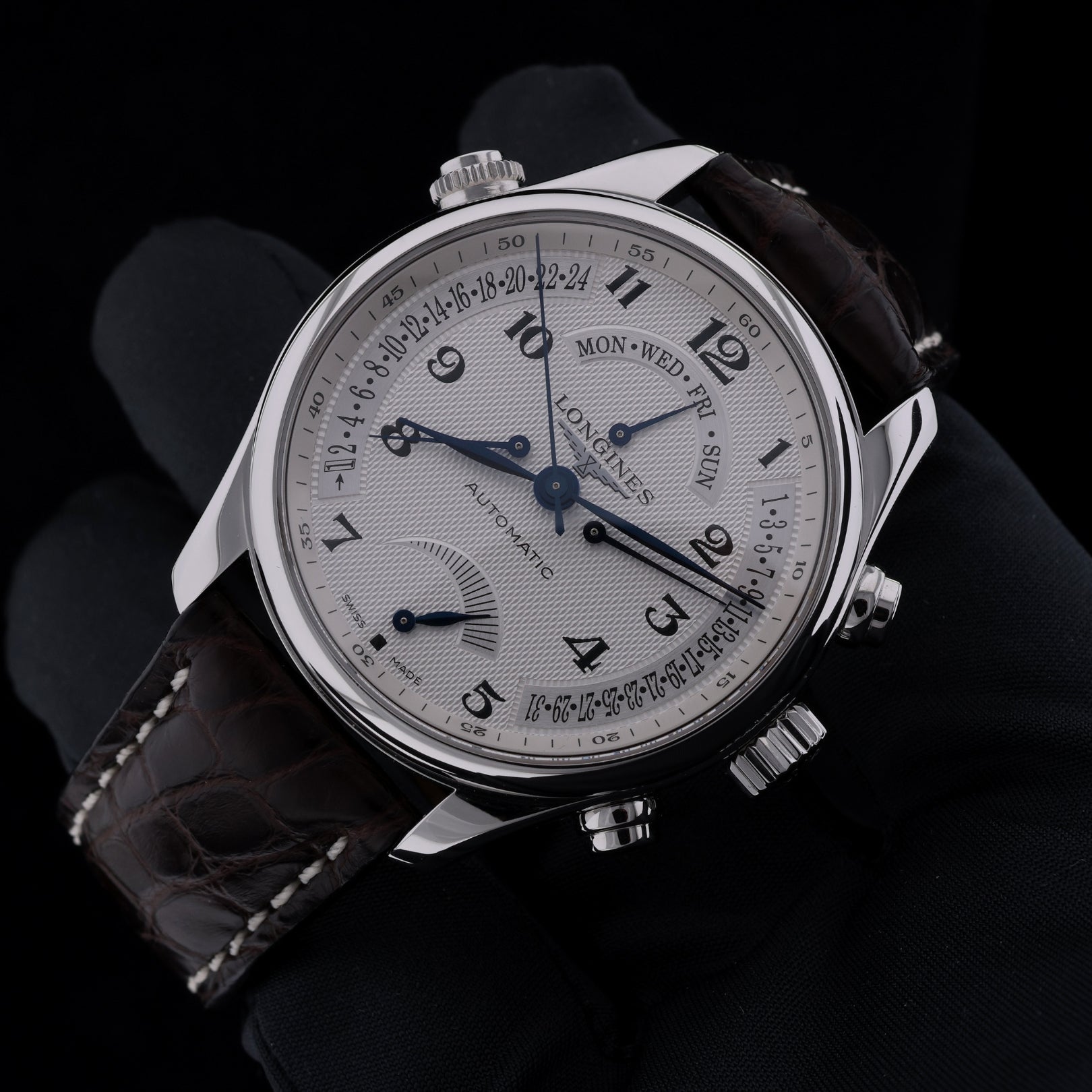 Longines Master Collection 44 Retrograde, Power Reserve, Ref. L2.716.4.78.3, 08-2011, B+P - LUXUHRIA