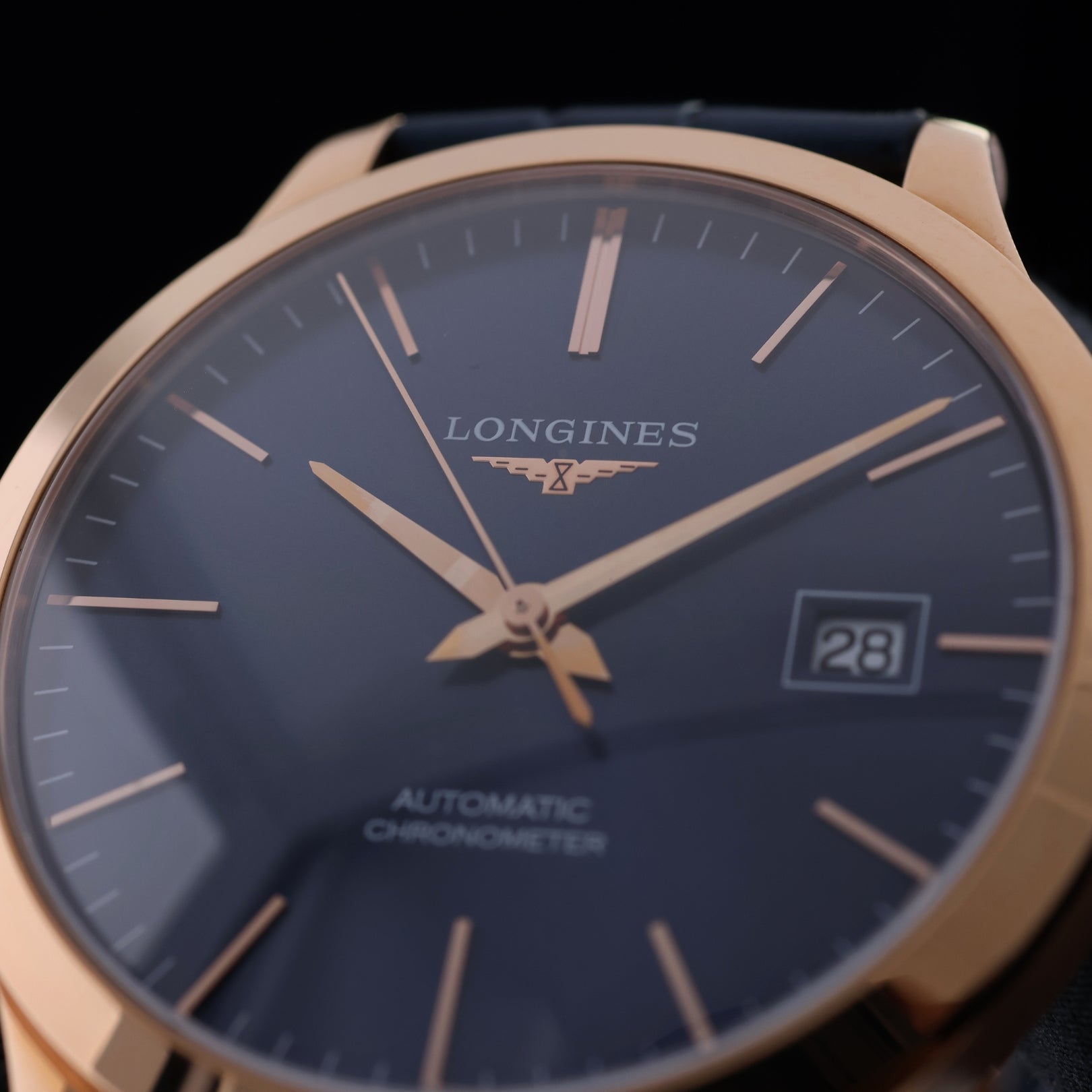 Longines Record, Automatic, Rotgold, Ref. L2.820.8.92.2, 2019, B+P - LUXUHRIA