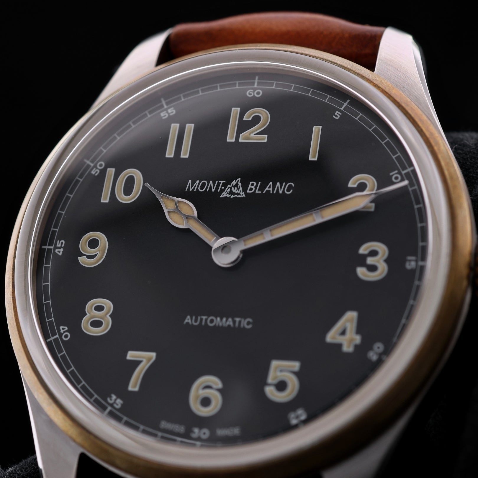 Montblanc 1858 Automatic, Stahl/Bronze, Black Dial, Ref. 117833, 11 - 2018, B+P - LUXUHRIA