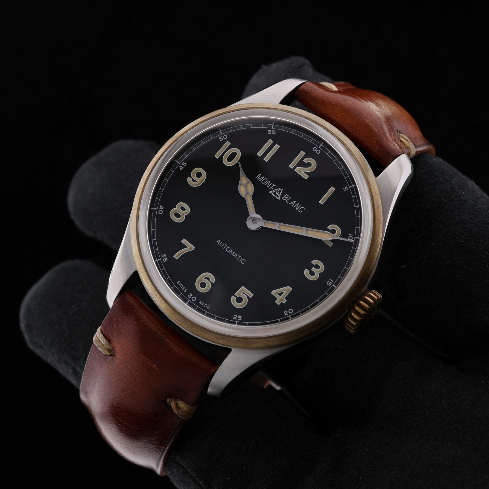 Montblanc 1858 Automatic, Stahl/Bronze, Black Dial, Ref. 117833, 11 - 2018, B+P - LUXUHRIA