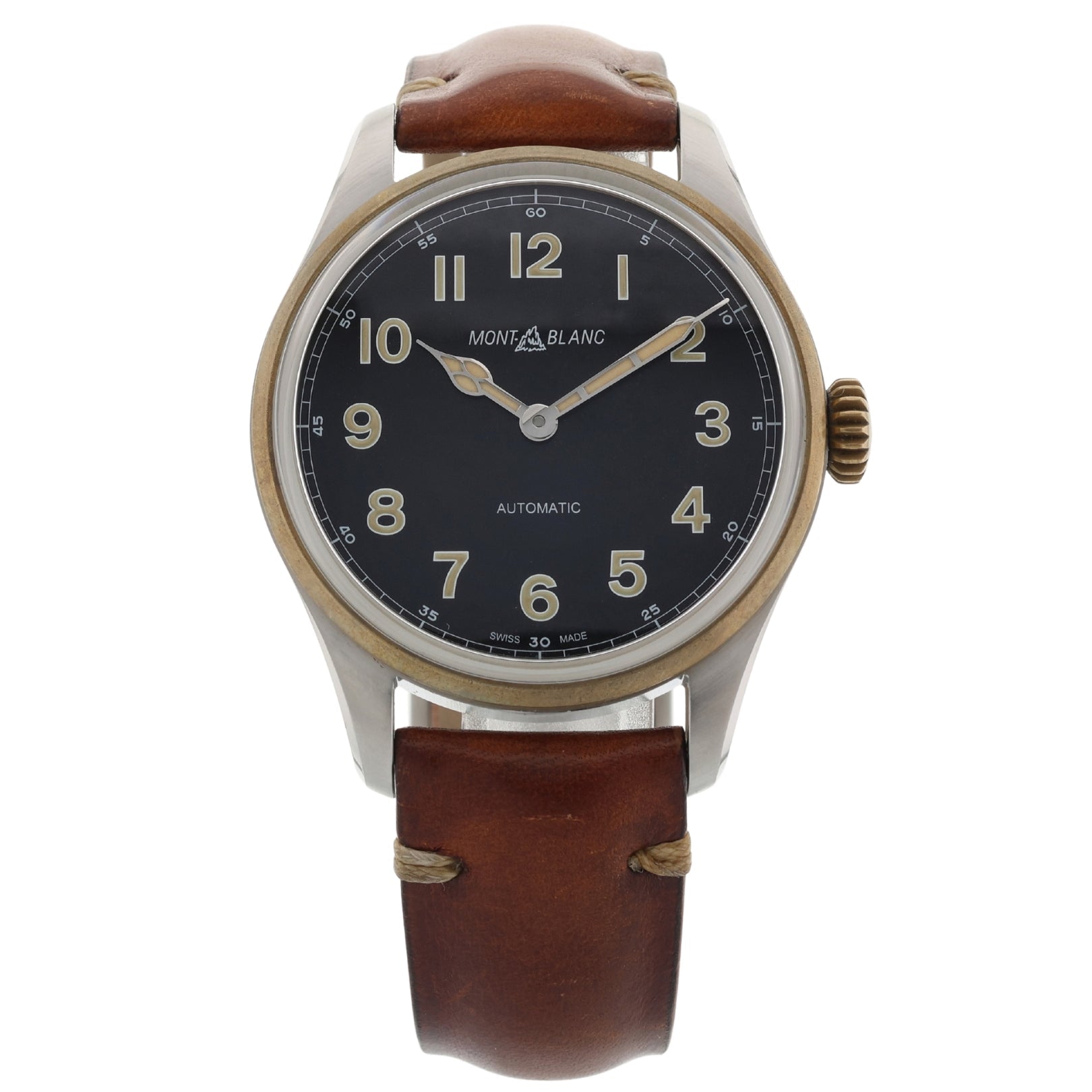 Montblanc 1858 Automatic, Stahl/Bronze, Black Dial, Ref. 117833, 11 - 2018, B+P - LUXUHRIA