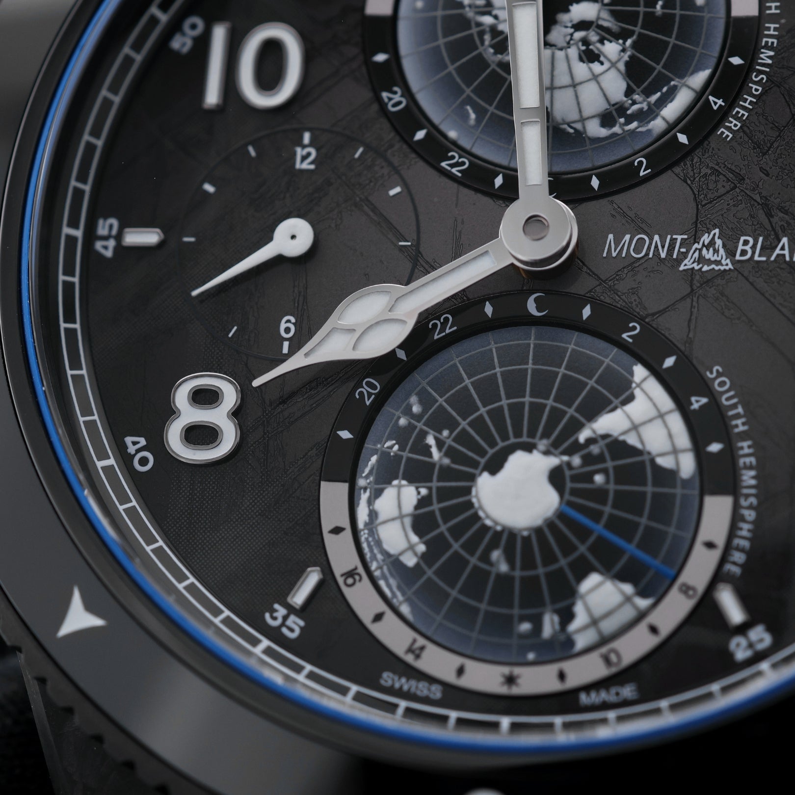 Montblanc 1858 Geosphere CARBO₂ 0 Oxygen, ungetragen, Limited Edition, 1 of 1969, Ref. 132300, B+P - LUXUHRIA