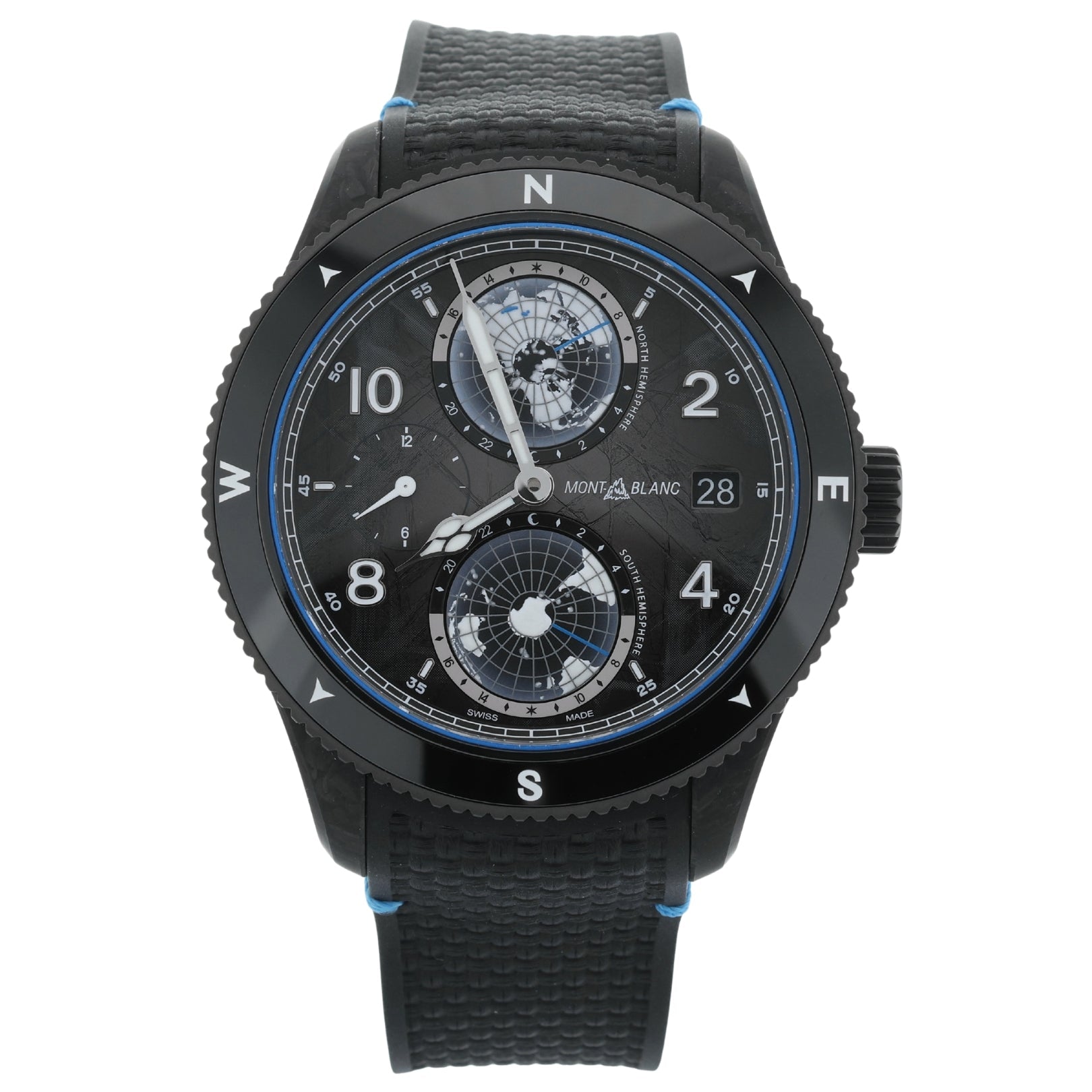 Montblanc 1858 Geosphere CARBO₂ 0 Oxygen, ungetragen, Limited Edition, 1 of 1969, Ref. 132300, B+P - LUXUHRIA