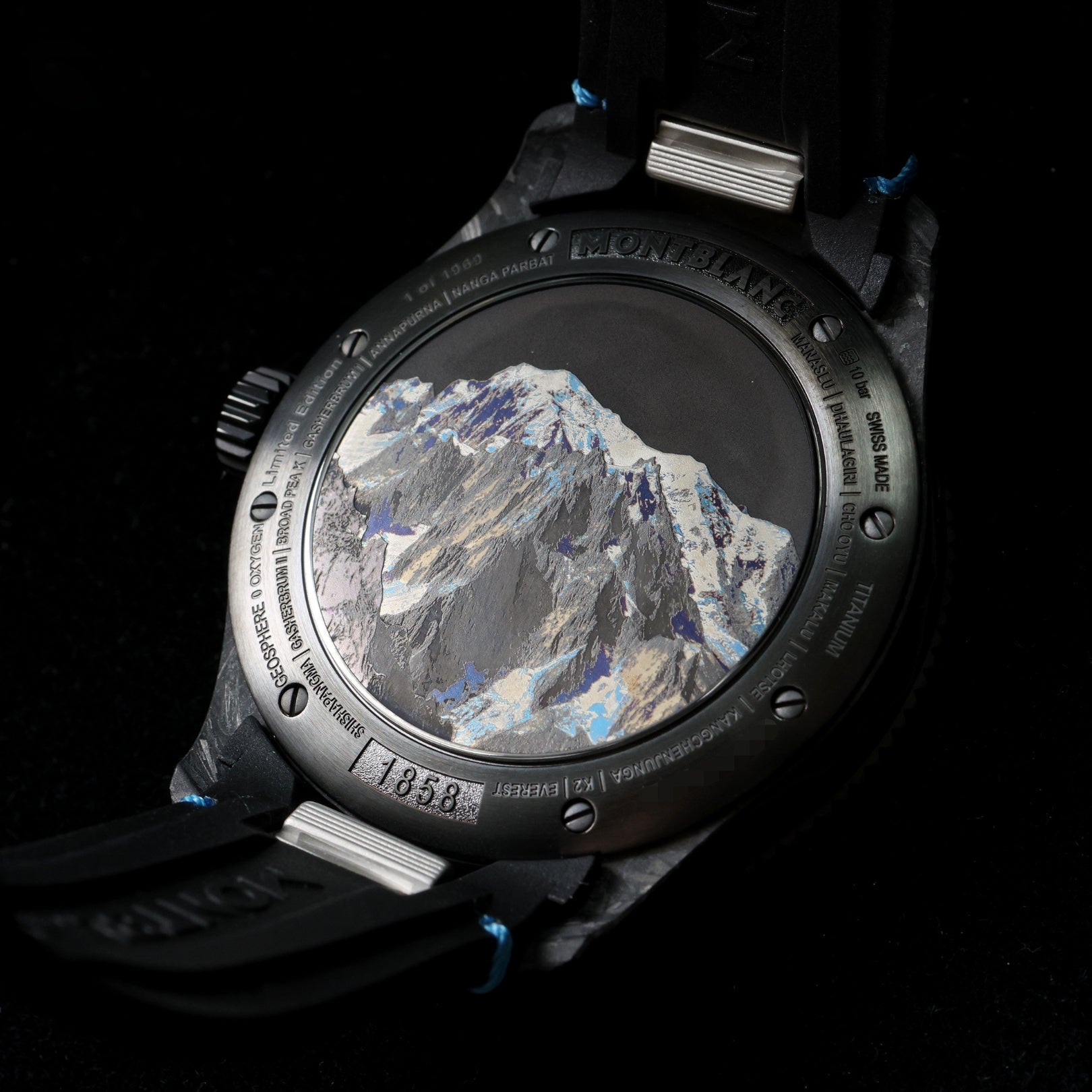 Montblanc 1858 Geosphere CARBO₂ 0 Oxygen, ungetragen, Limited Edition, 1 of 1969, Ref. 132300, B+P - LUXUHRIA