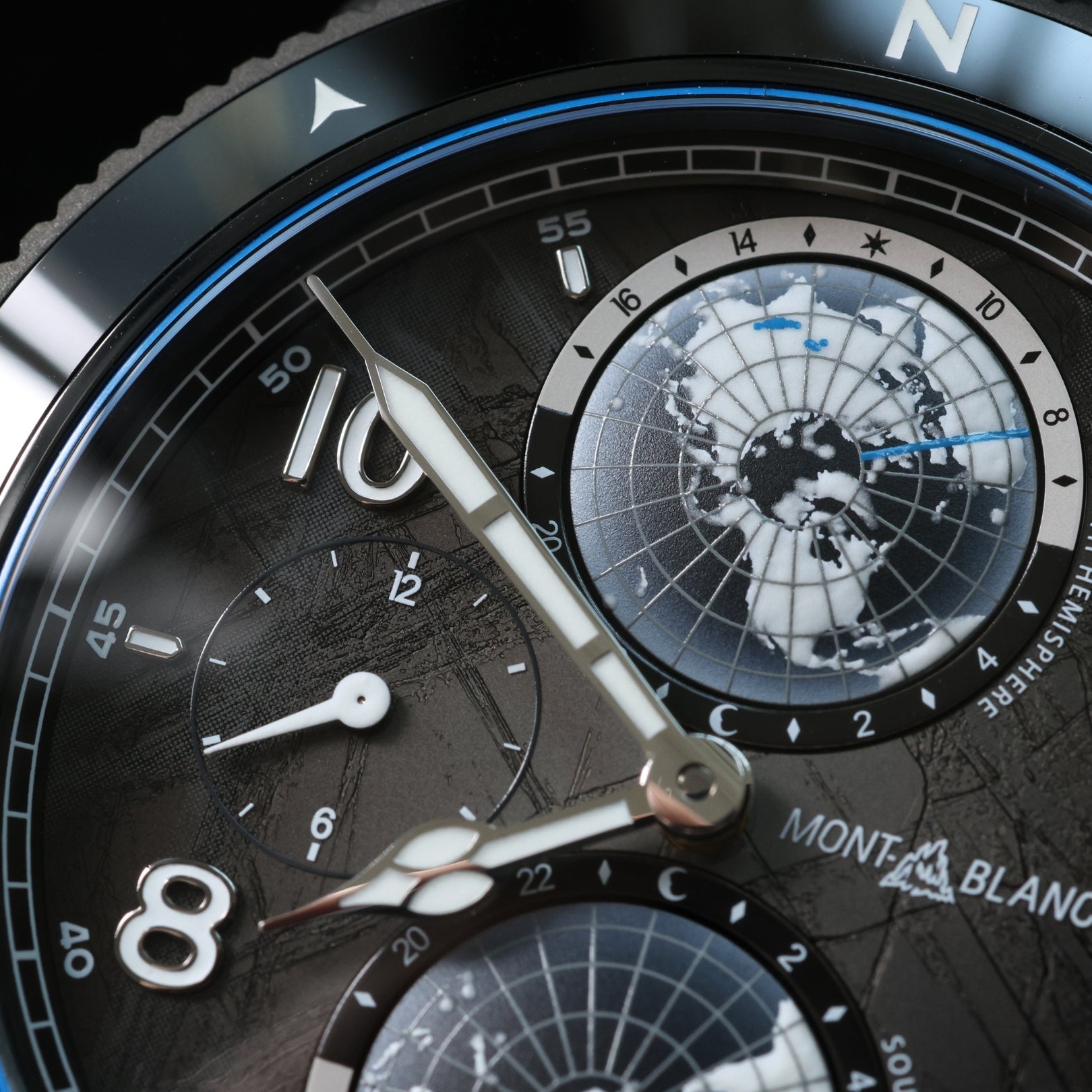 Montblanc 1858 Geosphere CARBO₂ 0 Oxygen, ungetragen, Limited Edition, 1 of 1969, Ref. 132300, B+P - LUXUHRIA