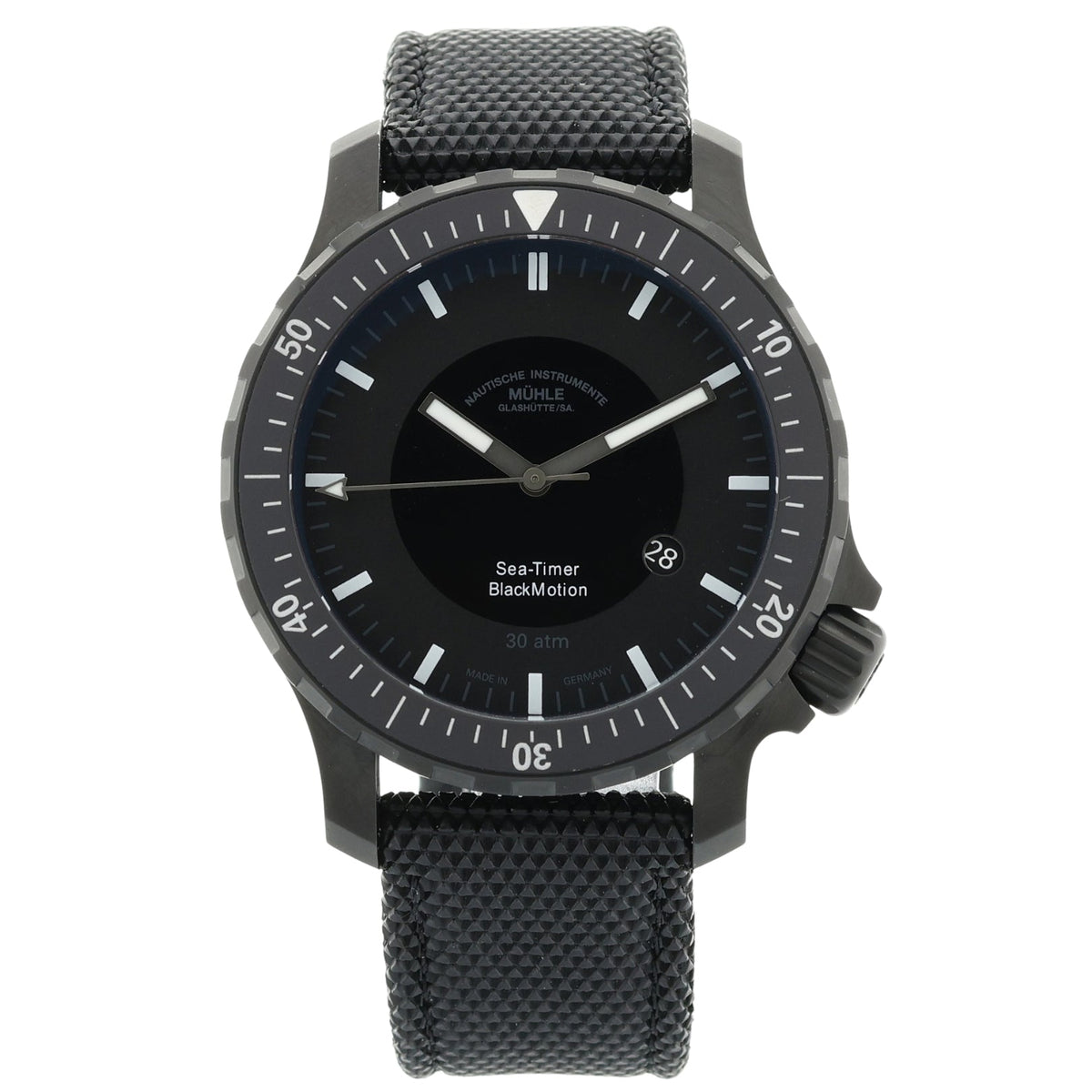 Mühle Glashütte Nautische Instrumente Sea-Timer Black Motion, Edelstahl, Ref. M1-41-80, 2024, B+P - LUXUHRIA