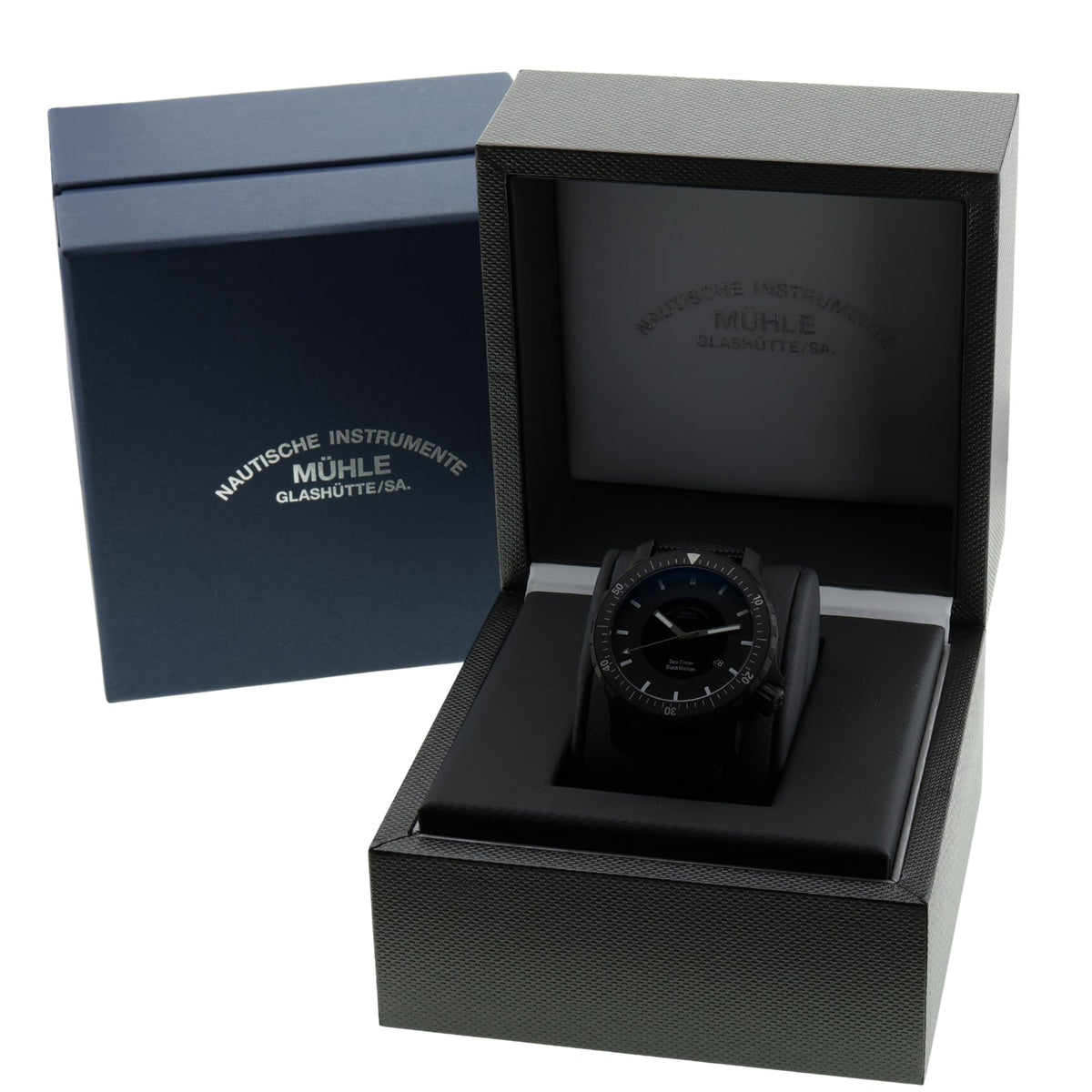 Mühle Glashütte Nautische Instrumente Sea-Timer Black Motion, Edelstahl, Ref. M1-41-80, 2024, B+P - LUXUHRIA