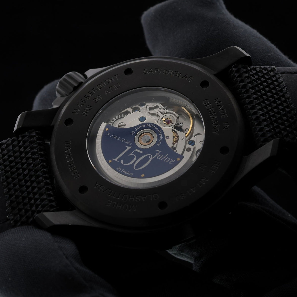 Mühle Glashütte Nautische Instrumente Sea-Timer Black Motion, Edelstahl, Ref. M1-41-80, 2024, B+P - LUXUHRIA