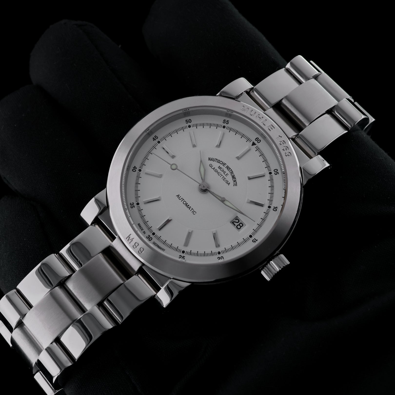 Mühle Glashütte Nautische Instrumente, City 99, Edelstahl, Ref. M1 - 99 - 40, 05 - 2008, B+P - LUXUHRIA