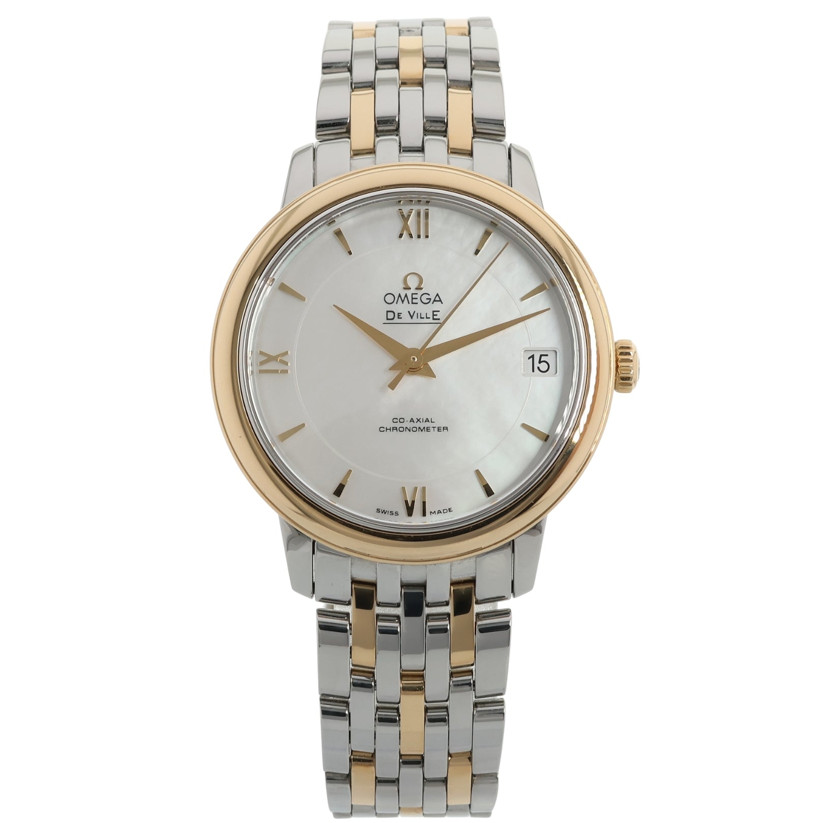 Omega De Ville Prestige, Perlmutt Zifferblatt, Ref. 424.20.33.20.05.001, 05 - 2017, B+P - LUXUHRIA