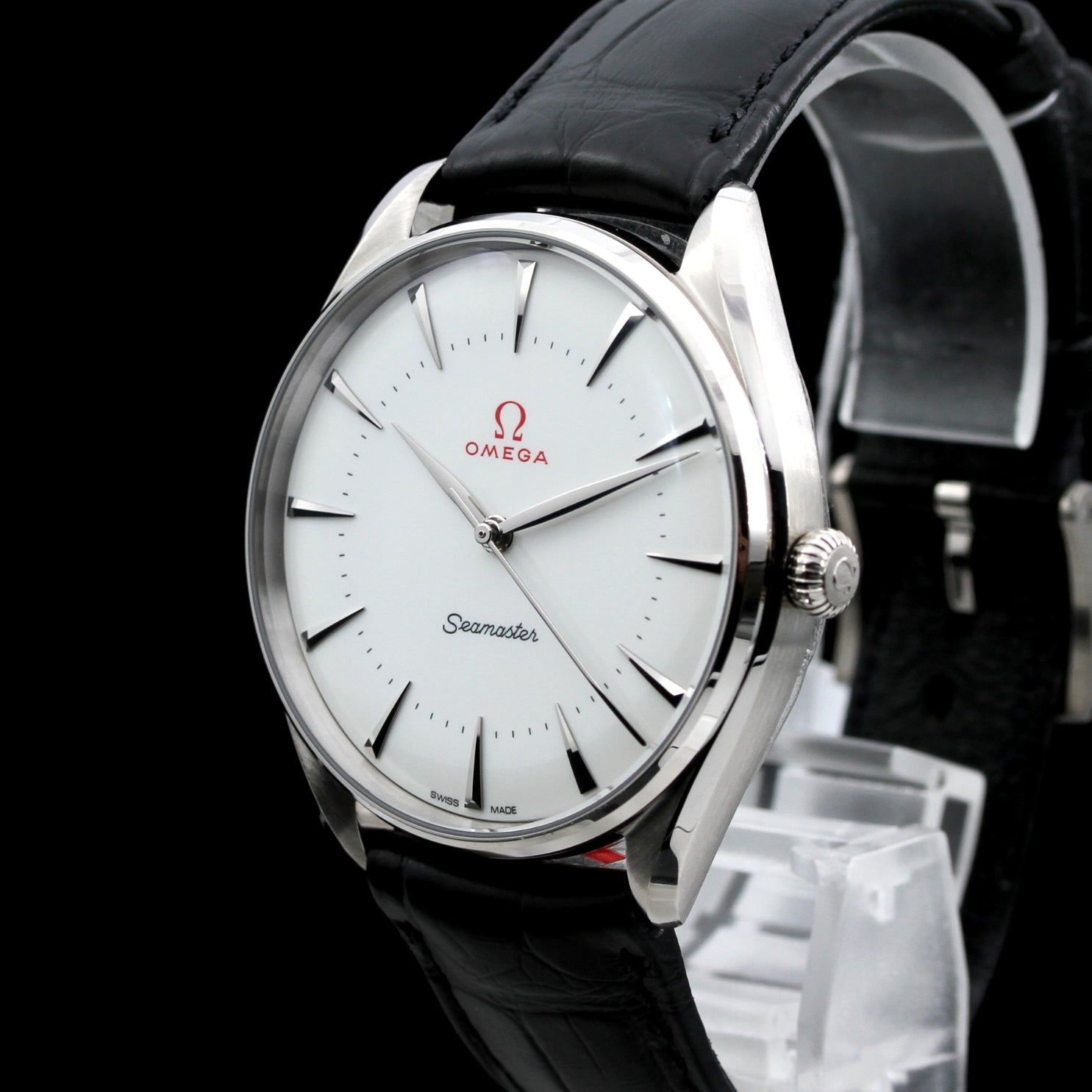 Omega Seamaster 39.5mm Olympic Games Gold, white gold, Ref. 522.53.40.20.04.002, red Logo, B+P - LUXUHRIA
