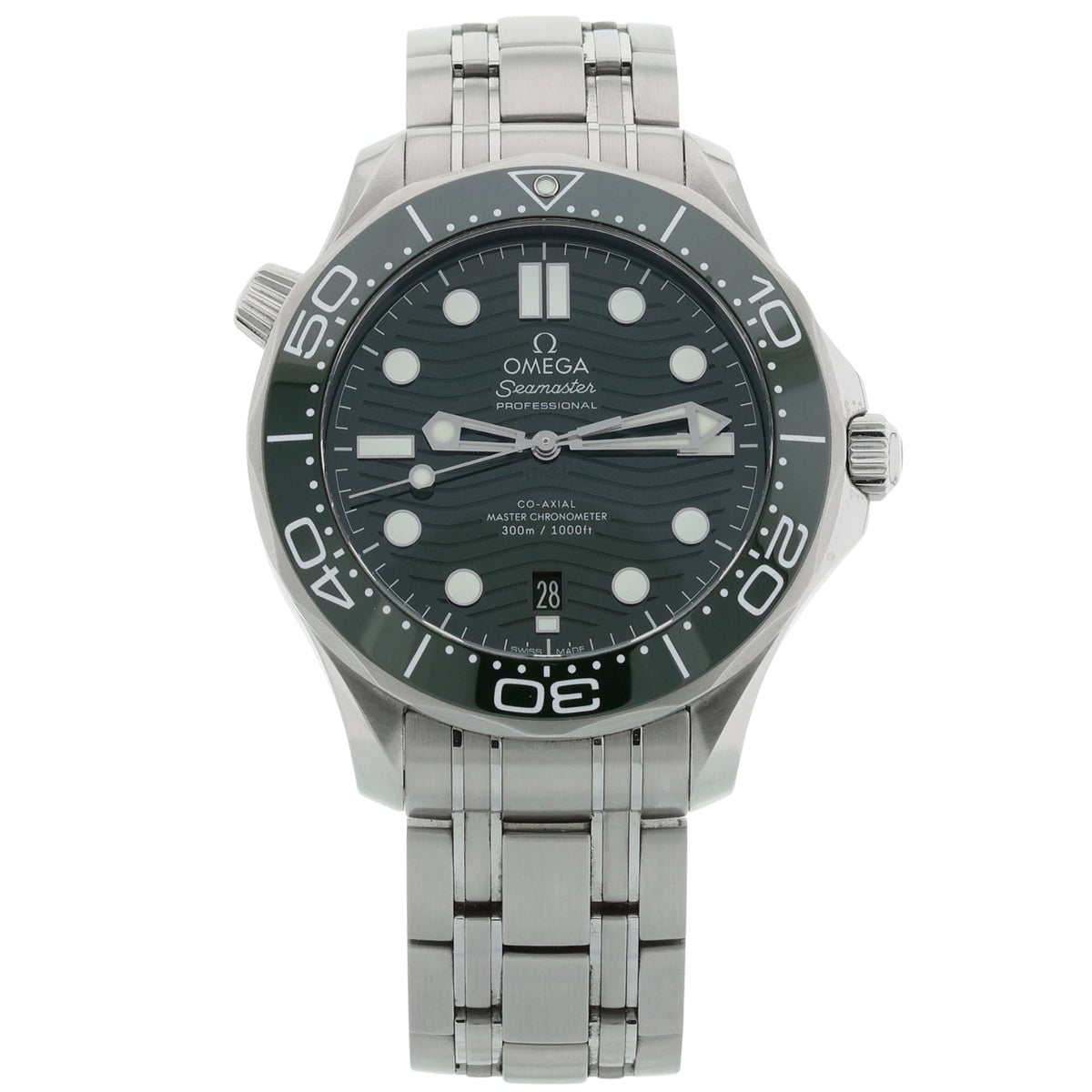 Omega Seamaster Diver 300M, Green, Edelstahl, Ref. 210.30.42.20.10.001, 08-2024, B+P - LUXUHRIA