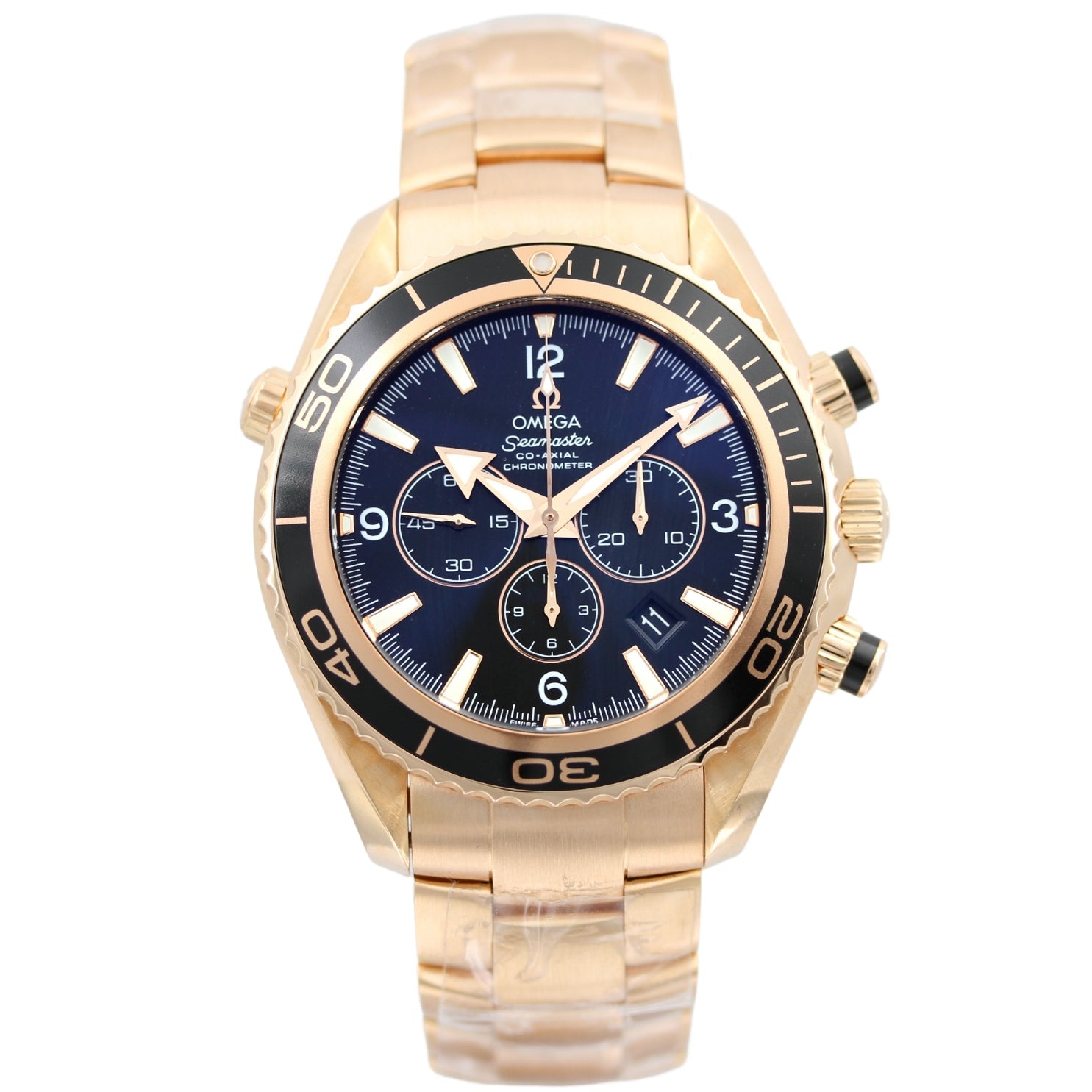 Omega Seamaster Planet Ocean 45.5mm, Rotgold, Ref. 222.60.46.50.01.001, B+P - LUXUHRIA