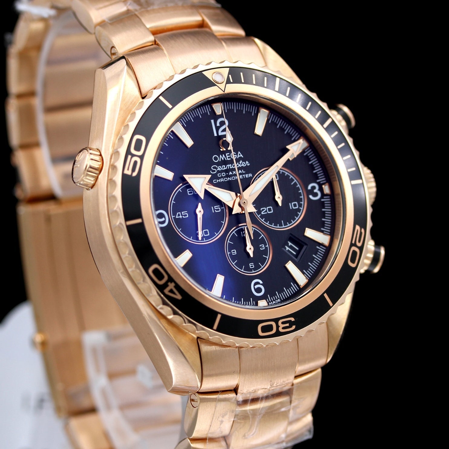 Omega Seamaster Planet Ocean 45.5mm, Rotgold, Ref. 222.60.46.50.01.001, B+P - LUXUHRIA