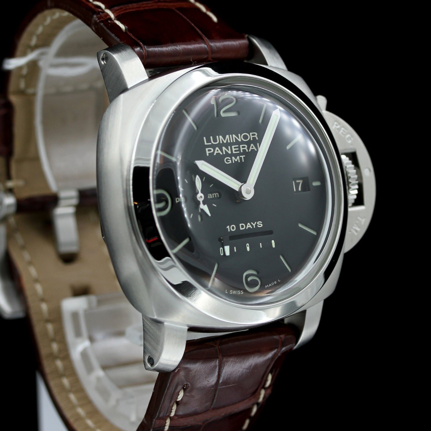 Panerai Luminor 1950 10 Days GMT 44 mm, ONE out of 1000 pc, Ref. PAM00270, 2008, B+P - LUXUHRIA