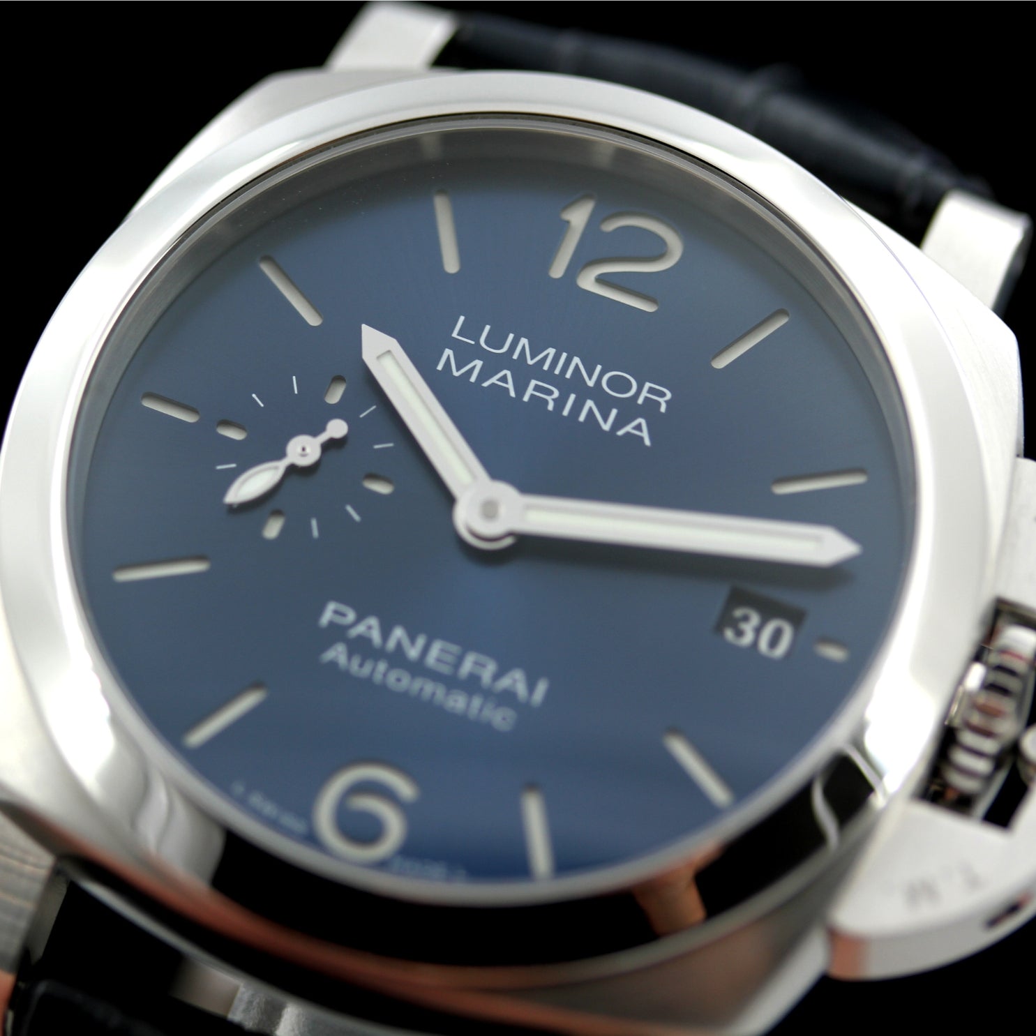 Panerai Luminor Marina 40, Automatik, 2. Kautschuk - Band Blau, Ref. PAM01270, 2022, B+P - LUXUHRIA