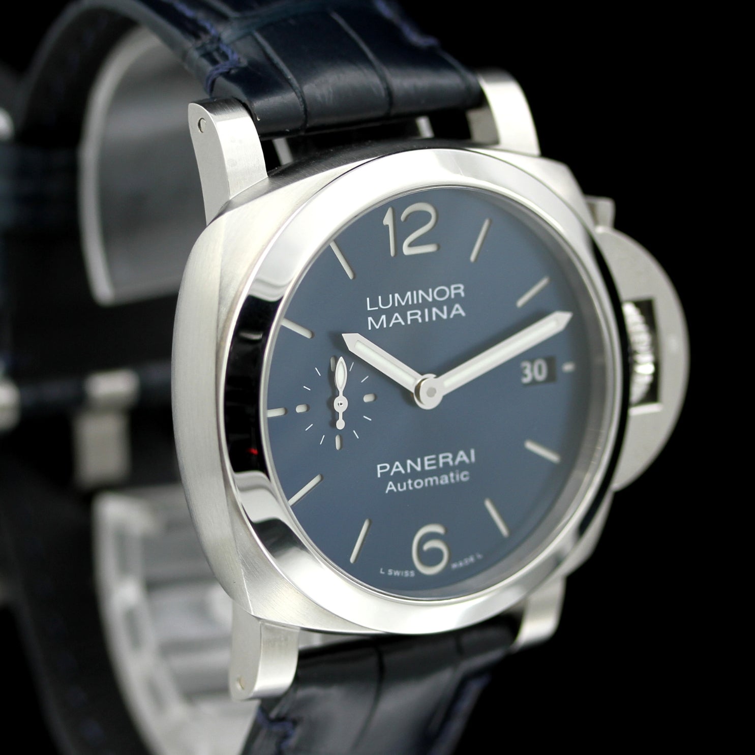 Panerai Luminor Marina 40, Automatik, 2. Kautschuk - Band Blau, Ref. PAM01270, 2022, B+P - LUXUHRIA