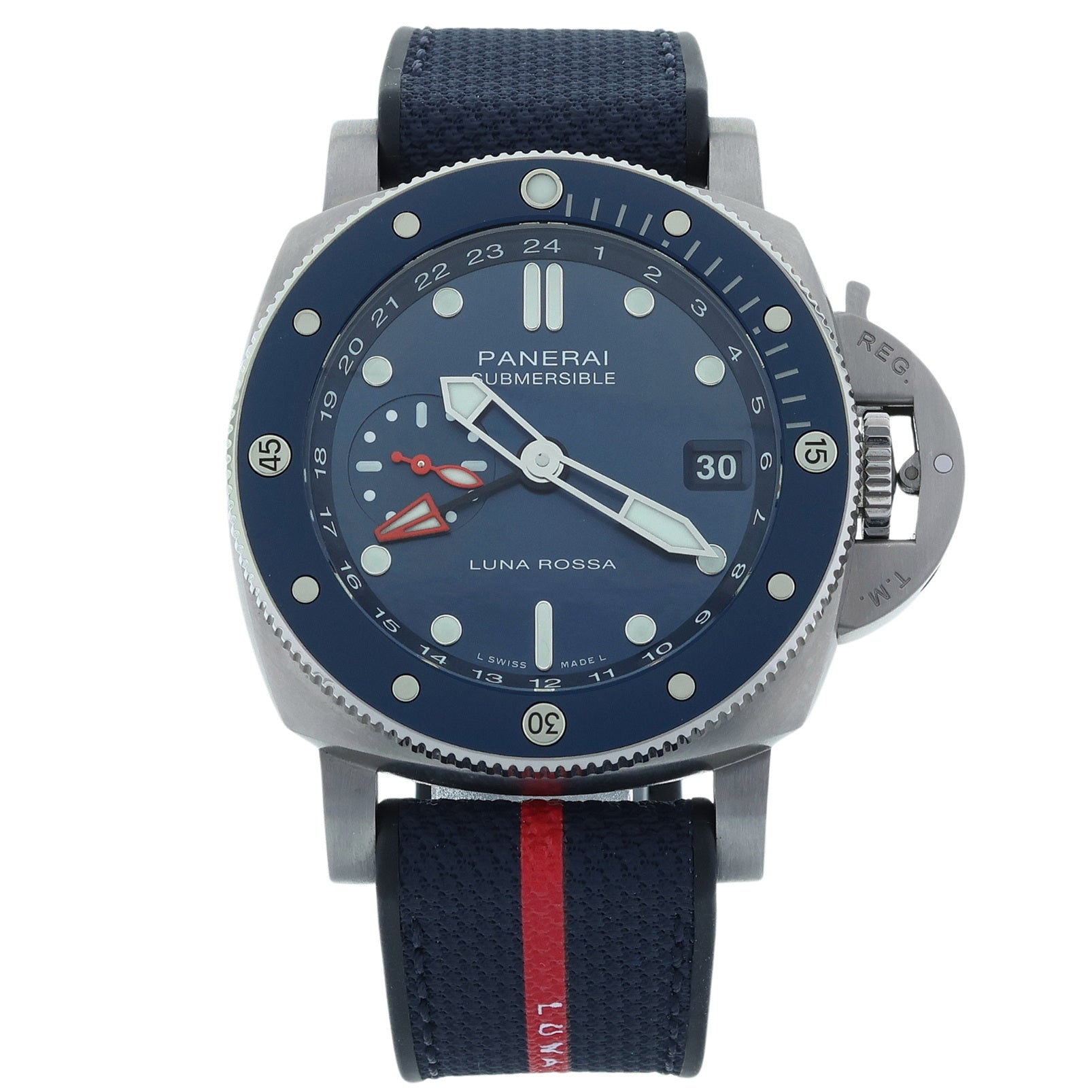 Panerai Submersible GMT Luna Rossa Titanio 42 mm, Ref. PAM01507, 2024, B+P - LUXUHRIA